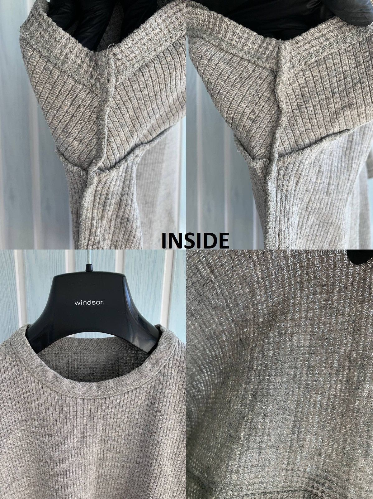 Our Legacy Our Legacy AW 2014 Spun Sumo Women Gray Waffle Knit T-Shirt Size M / US 6-8 / IT 42-44 - 23 Thumbnail