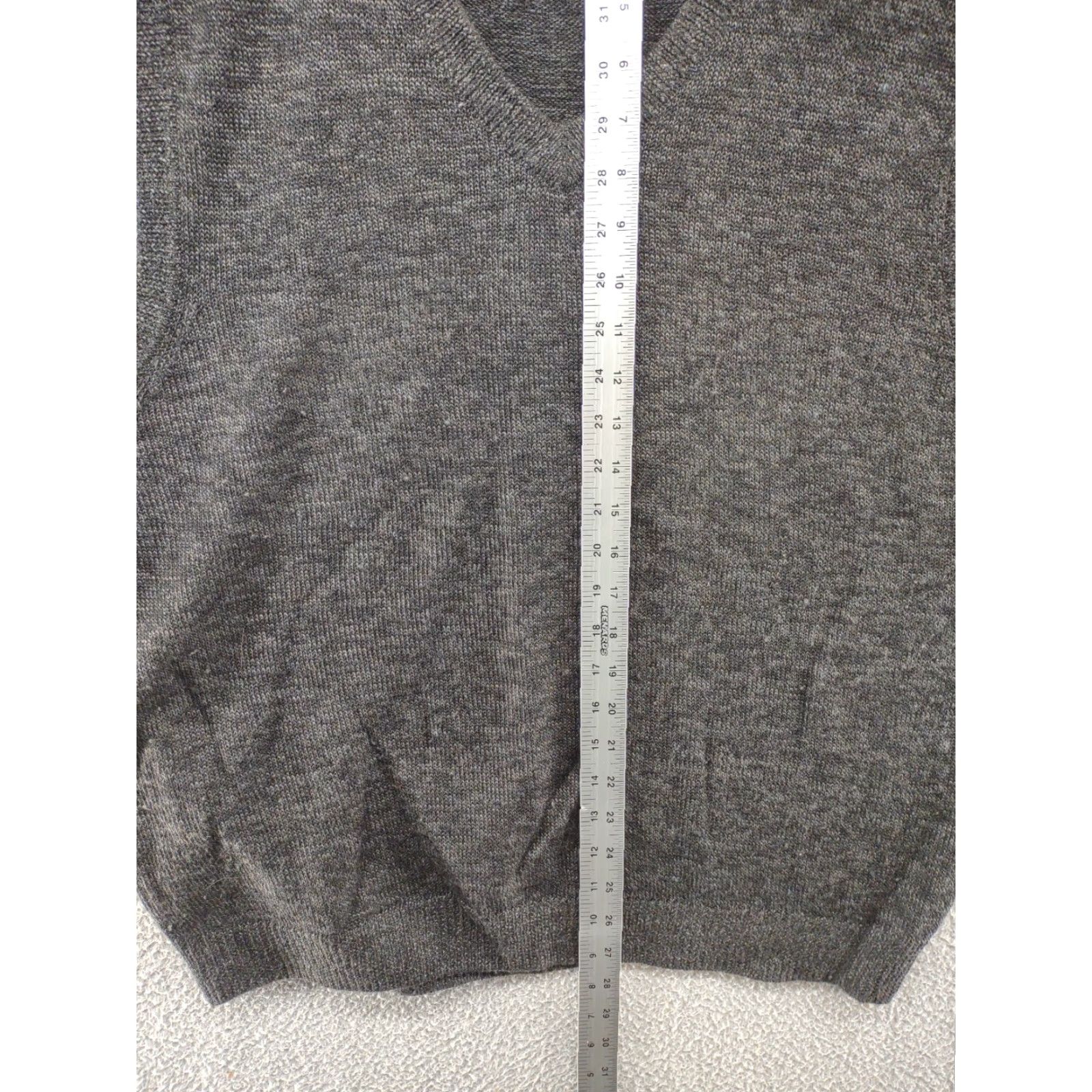 Blair John Blair Vintage Wool Blend Pullover Gray Sweater Vest Men’s XL Size V-Neck, Short Sleeve, Knit, Solid, 90s Football Golf Fashion Size US XL / EU 56 / 4 - 6 Thumbnail