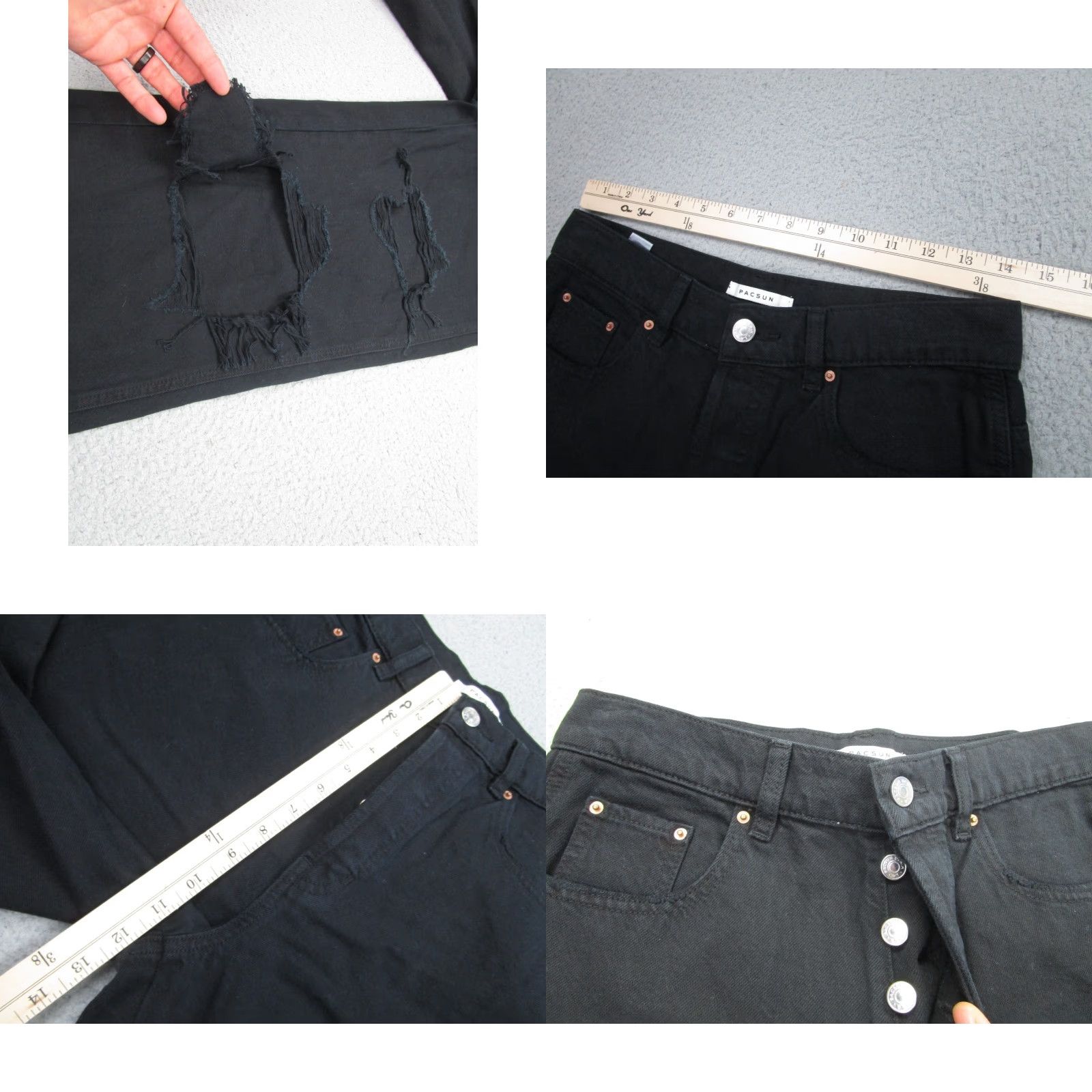 Pacsun Pacsun Skater Baggy Jeans Womens 28 Black Wide Leg PacSun 90s Grunge Vintage No Size 28" / US 6 / IT 42 - 8 Thumbnail