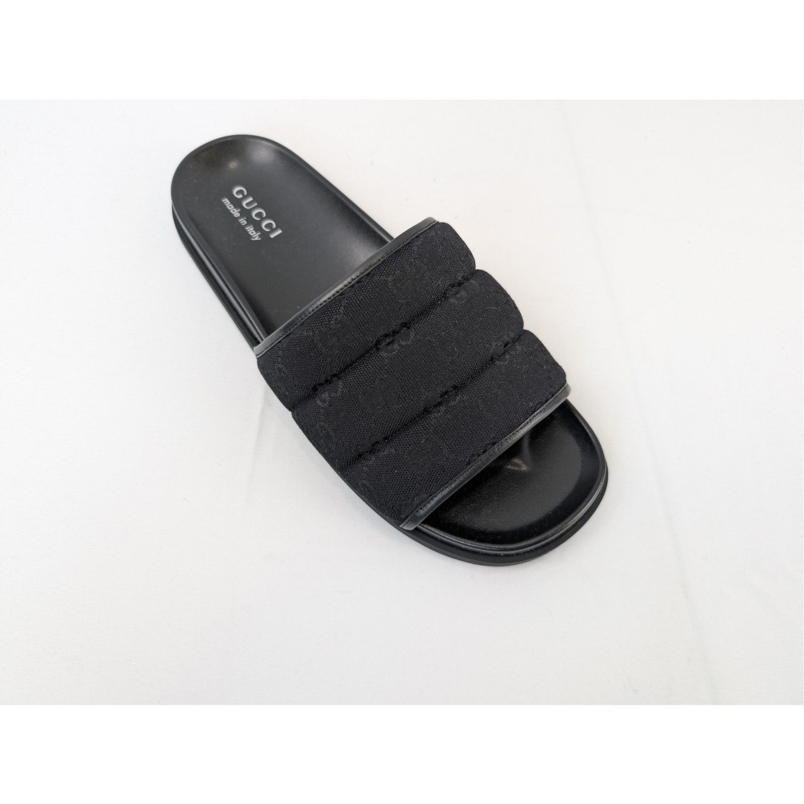 Gucci o1rshd1 Q:2 / Men's Padded mules with GG pattern Slippers Size US 10.5 / EU 43-44 - 3 Thumbnail