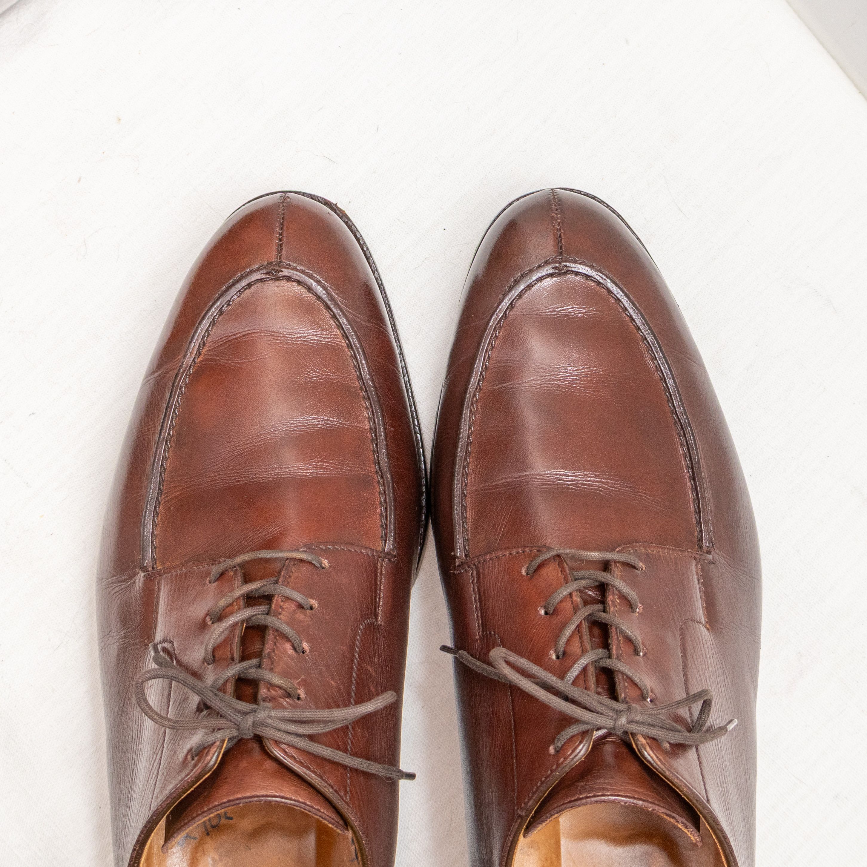 Peal And Co Peal & Co for Brooks Brothers Brown Leather Split Toe Derby Size US 11 / EU 44 - 7 Thumbnail