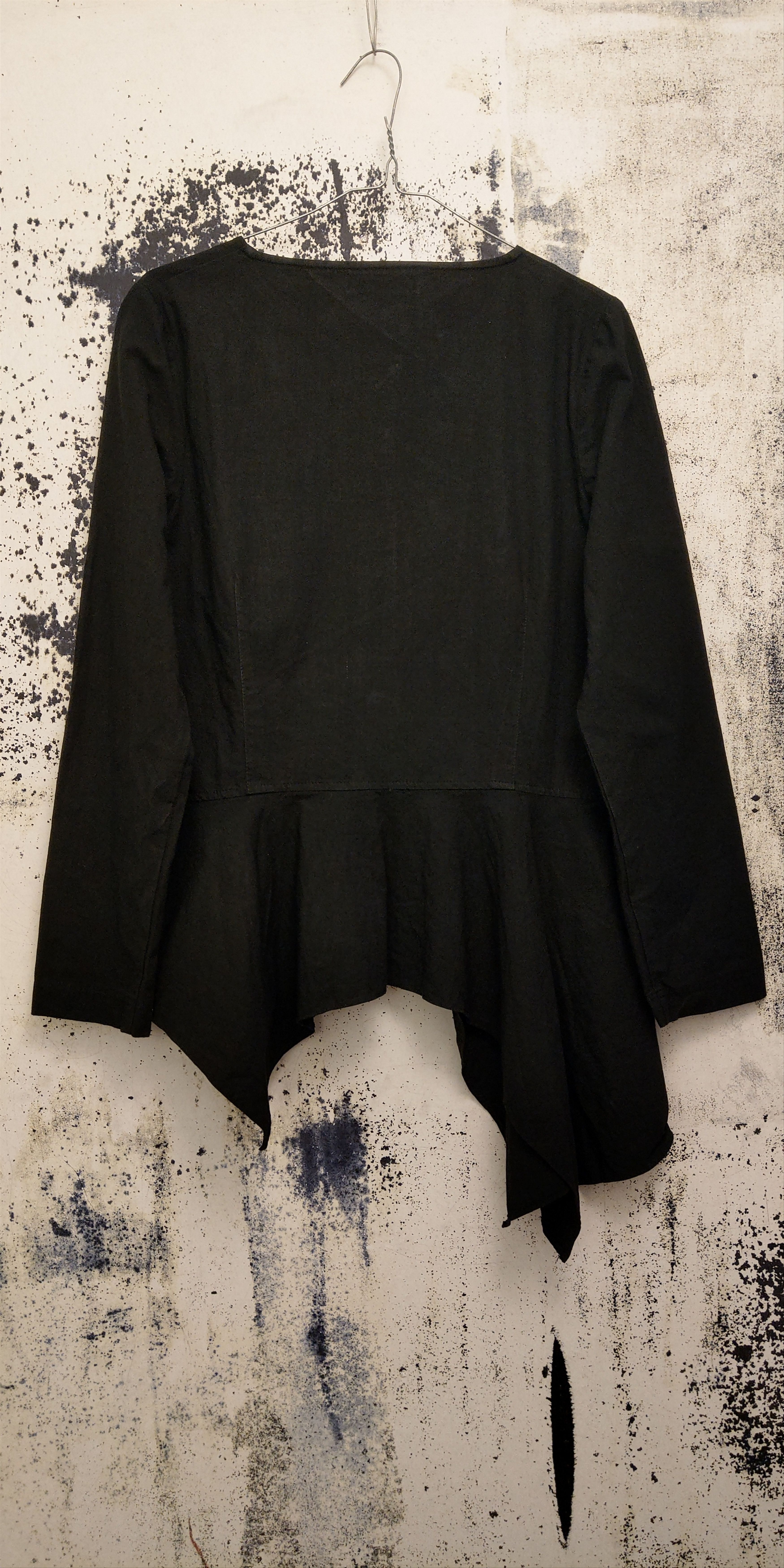 Ivan Grundahl Asymmetric Dress Shirt Goth Tunic Darkfashion Noir Vintage M Size M / US 6-8 / IT 42-44 - 3 Thumbnail
