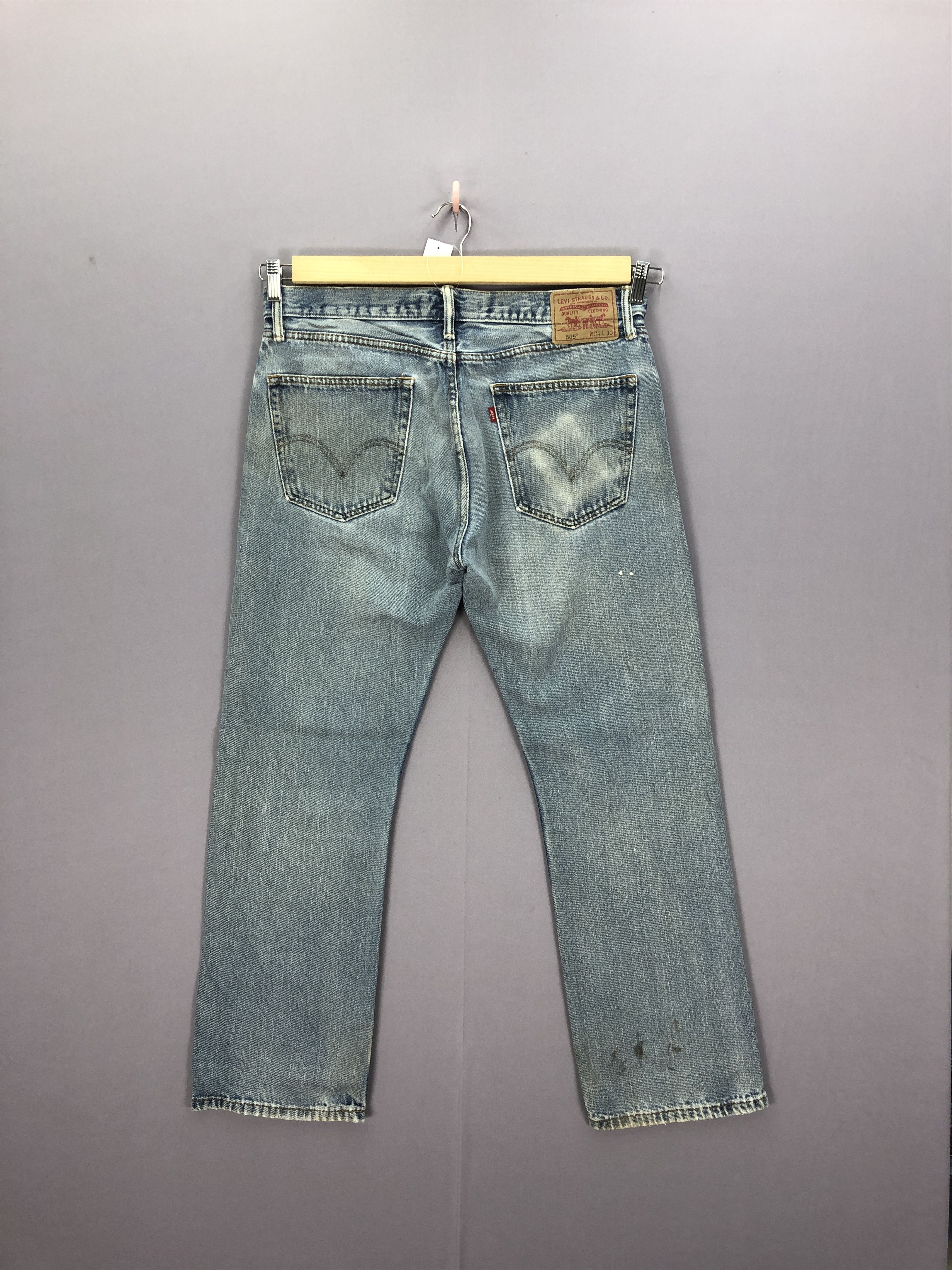 Levi's Vintage Levis 505 Jeans Dirty Levi's Mud Wash Faded Denim Size US 34 / EU 50 - 4 Thumbnail