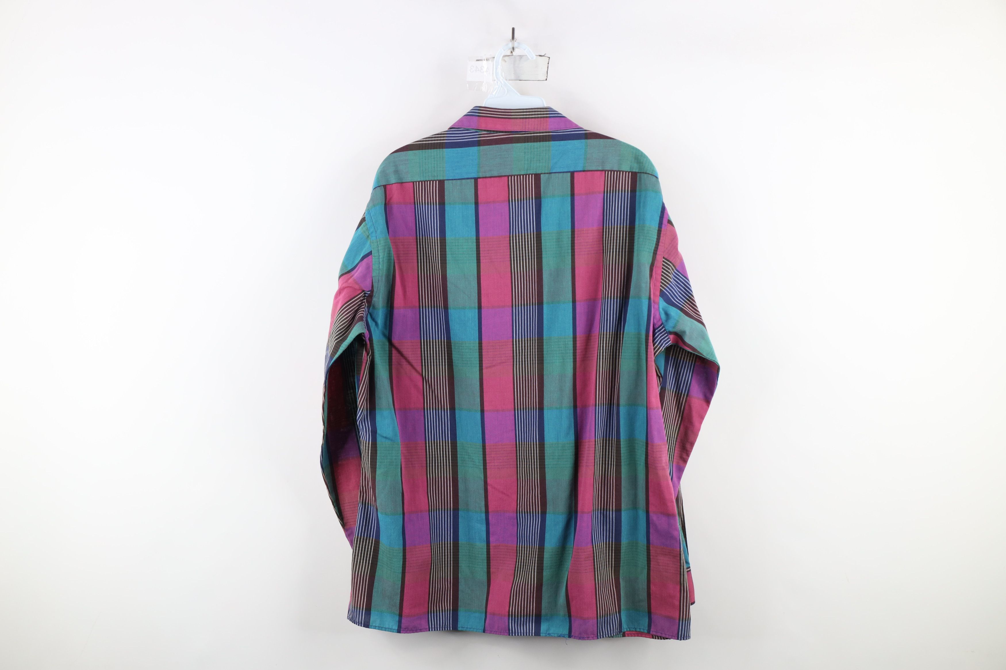 Vintage Vintage 70s 80s Streetwear Madras Collared Button Shirt Size US L / EU 52-54 / 3 - 12 Thumbnail