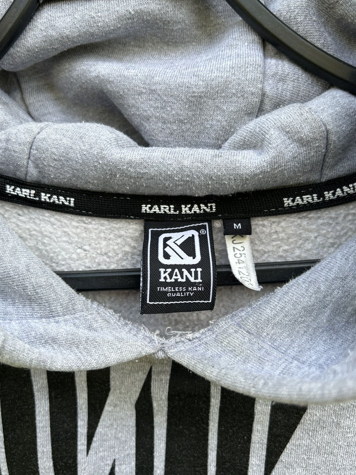 Karl Kani Vintage Karl Kani Big Allover Logo Hoodie In Grey Size US M / EU 48-50 / 2 - 7 Thumbnail