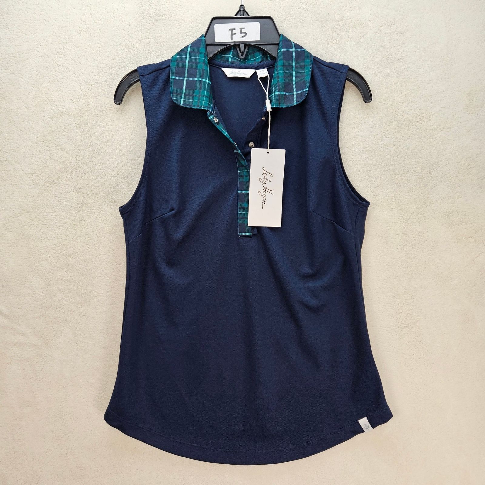 Lady White Co. LADY HAGEN WOMEN'S XS TARTEN GOLF SHIRT TOPS SLEEVELESS Size XS / US 0-2 / IT 36-38 - 1 Thumbnail