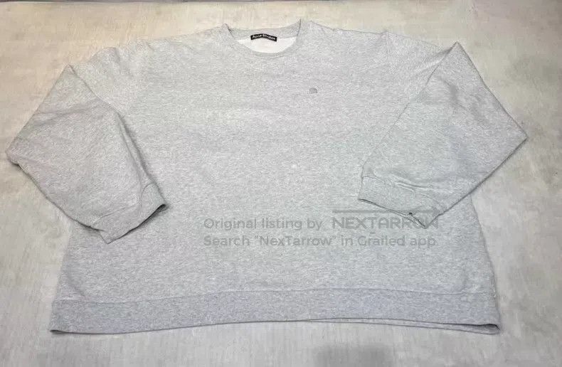 Acne Studios Acne Studios Solid color smiley sweatshirt, gray Size US XXL / EU 58 / 5 - 1 Thumbnail