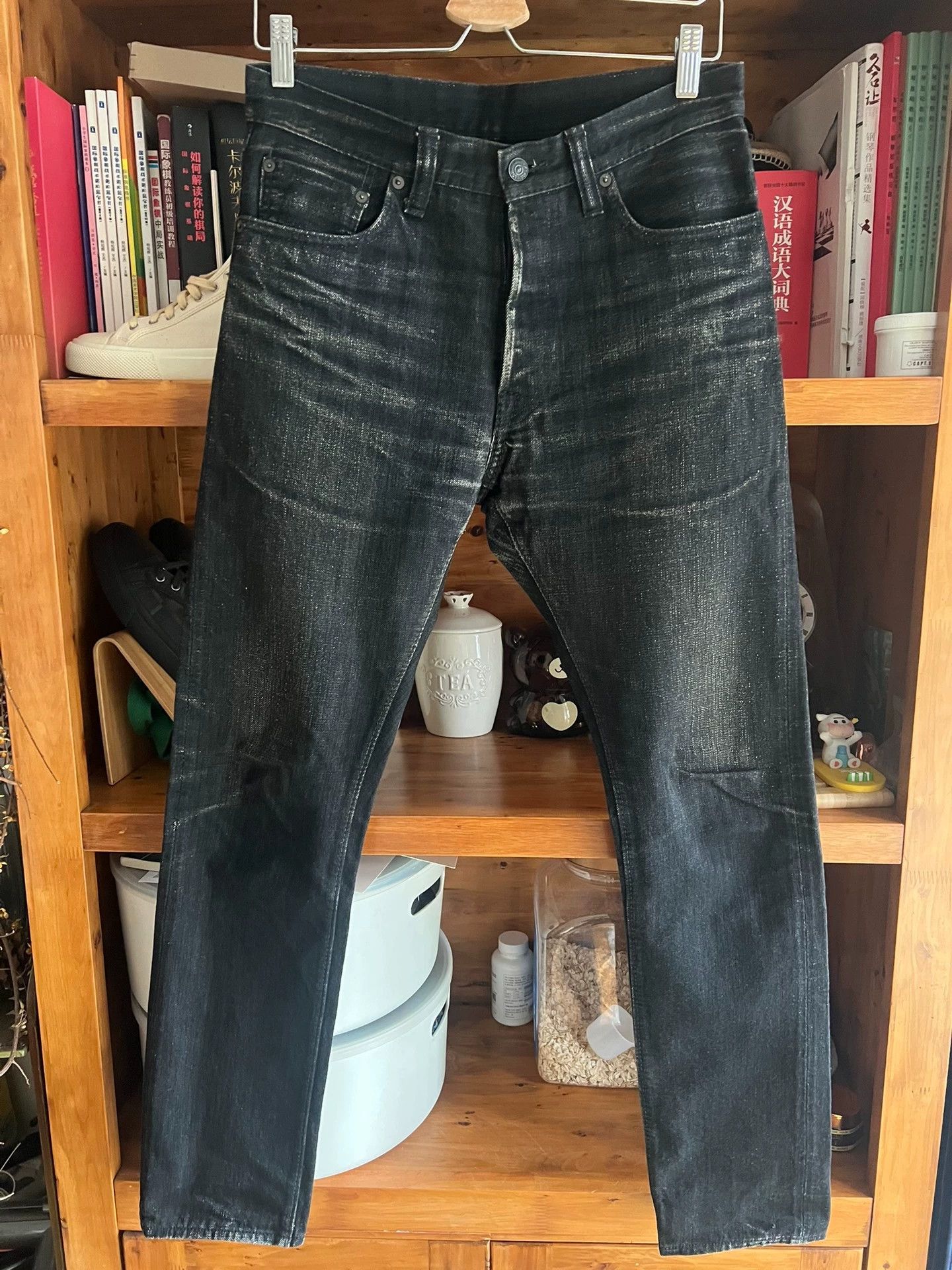 Pure Blue Japan Pure Blue Japan 14oz selvedge black denim 32 as is Size US 32 / EU 48 - 1 Thumbnail