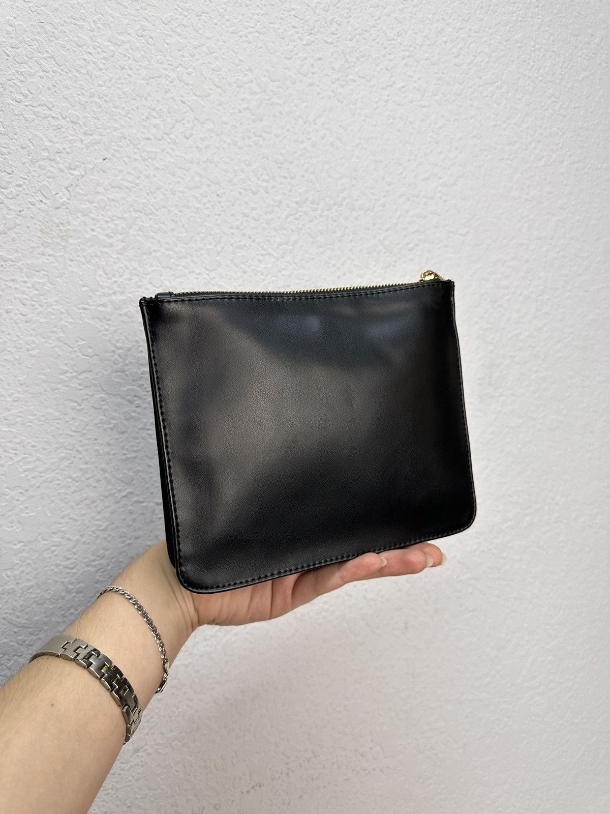 Yves Saint Laurent Yves Saint Laurent Black Leather Clutch Pouch 17x20cm Size ONE SIZE - 5 Thumbnail
