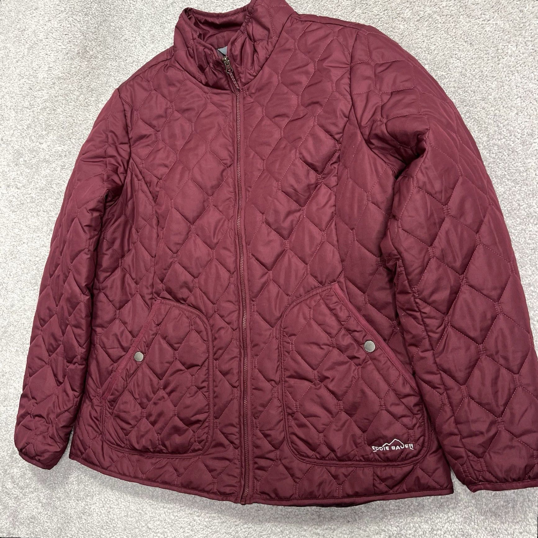 Eddie Bauer Eddie Bauer Jacket Women’s XL Maroon Red Full Zip Quilted Insulated Puffer Jacket Size XL / US 12-14 / IT 48-50 - 2 Thumbnail