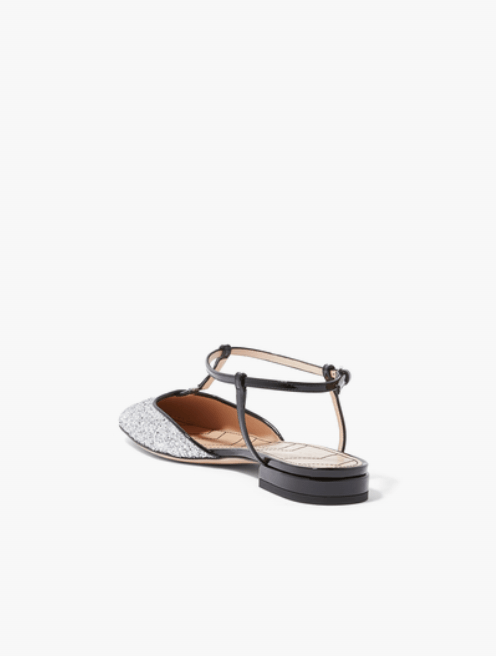 Gucci o1s1wg110125 Double G Ballet Flat Sandals in Silver Size US 5 / IT 35 - 2 Thumbnail