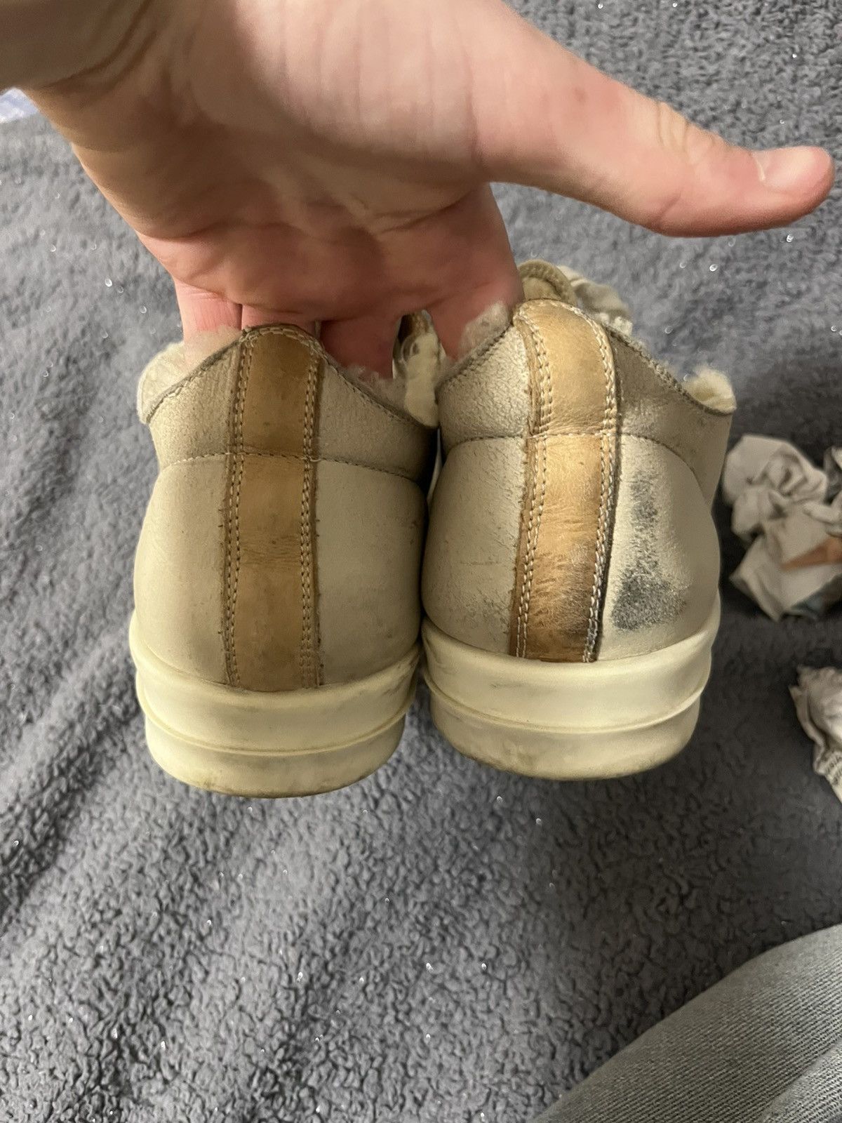 Rick Owens Rick owens leather sherling ramones FW13 sample Size US 10 / EU 43 - 2 Thumbnail