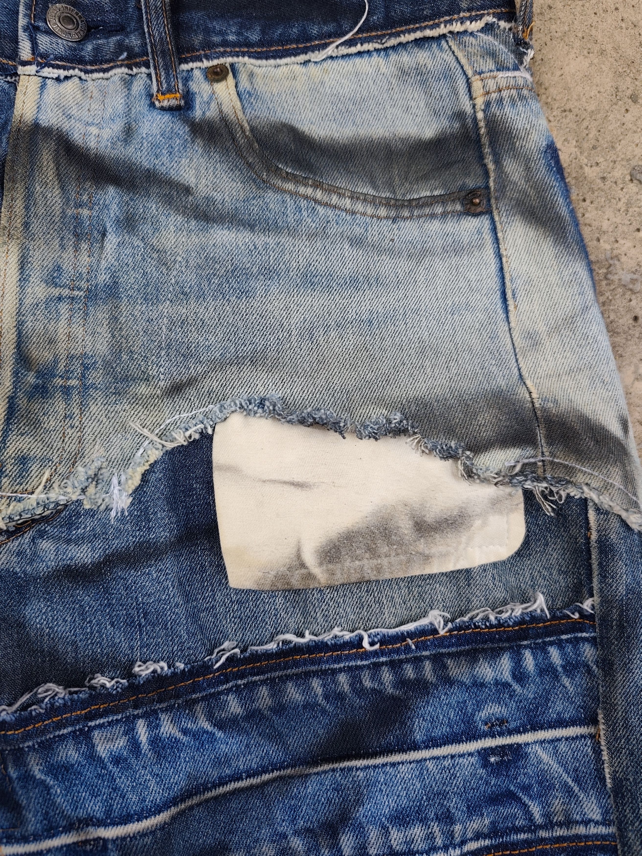 Comme des Garcons Homme Plus Comme des Garcons Homme AD1997 Patchwork Levi's Denim Pants Size US 30 / EU 46 - 13 Thumbnail