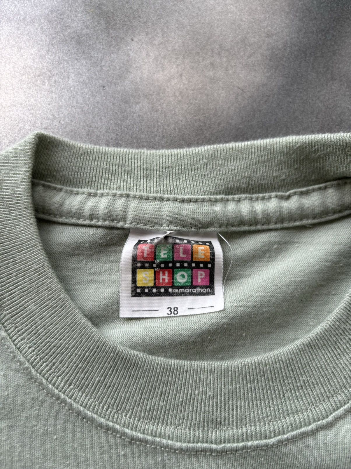 Anvil × Vintage Vintage Blank Tee Sage Green Small Du Marathon 90s 80s Baby Size US S / EU 44-46 / 1 - 4 Thumbnail