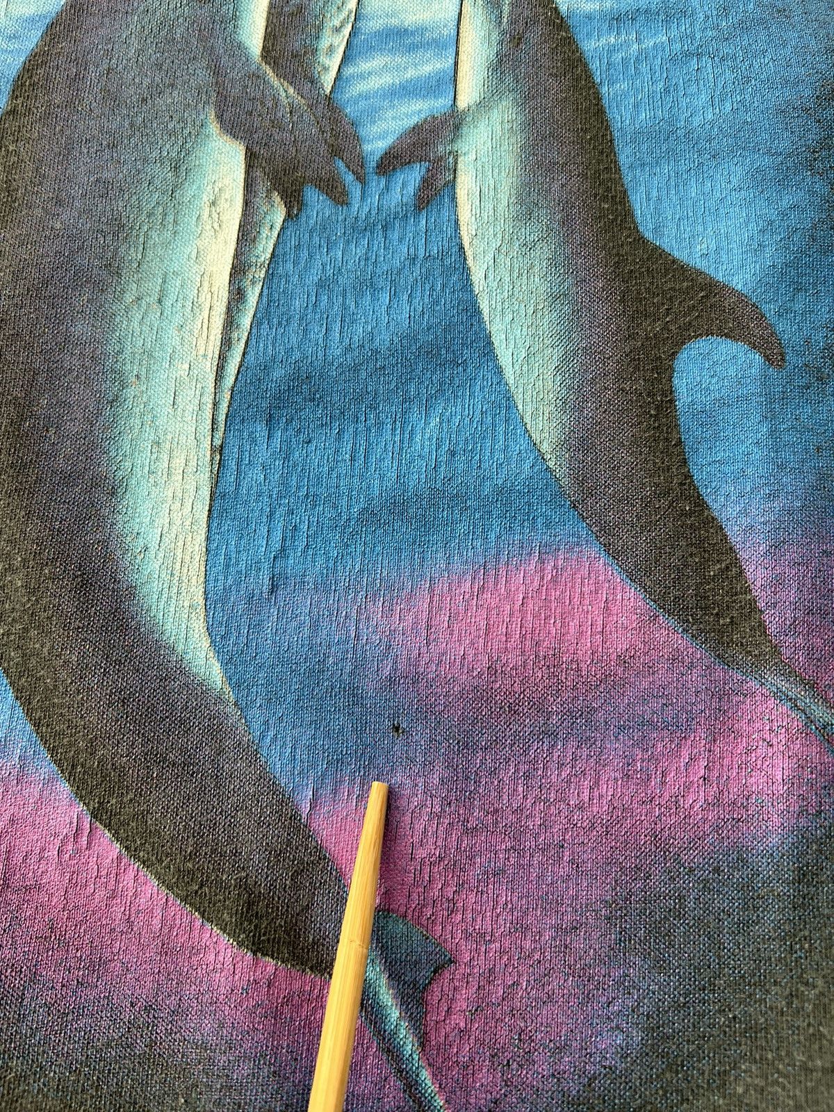 Vintage Vintage 1992 3D Emblem Dolphins Back to Earth Black T-shirt Size US M / EU 48-50 / 2 - 7 Thumbnail