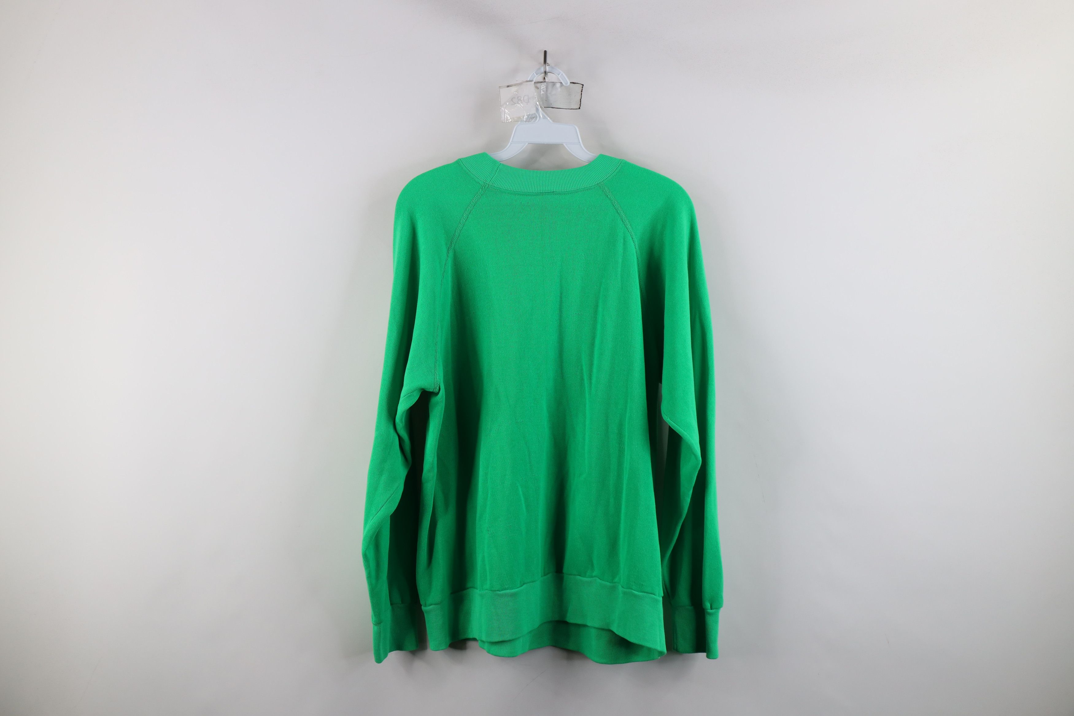 Vintage Vintage 70s Streetwear Thin Crewneck Sweatshirt Green USA Size L / US 10 / IT 46 - 12 Thumbnail