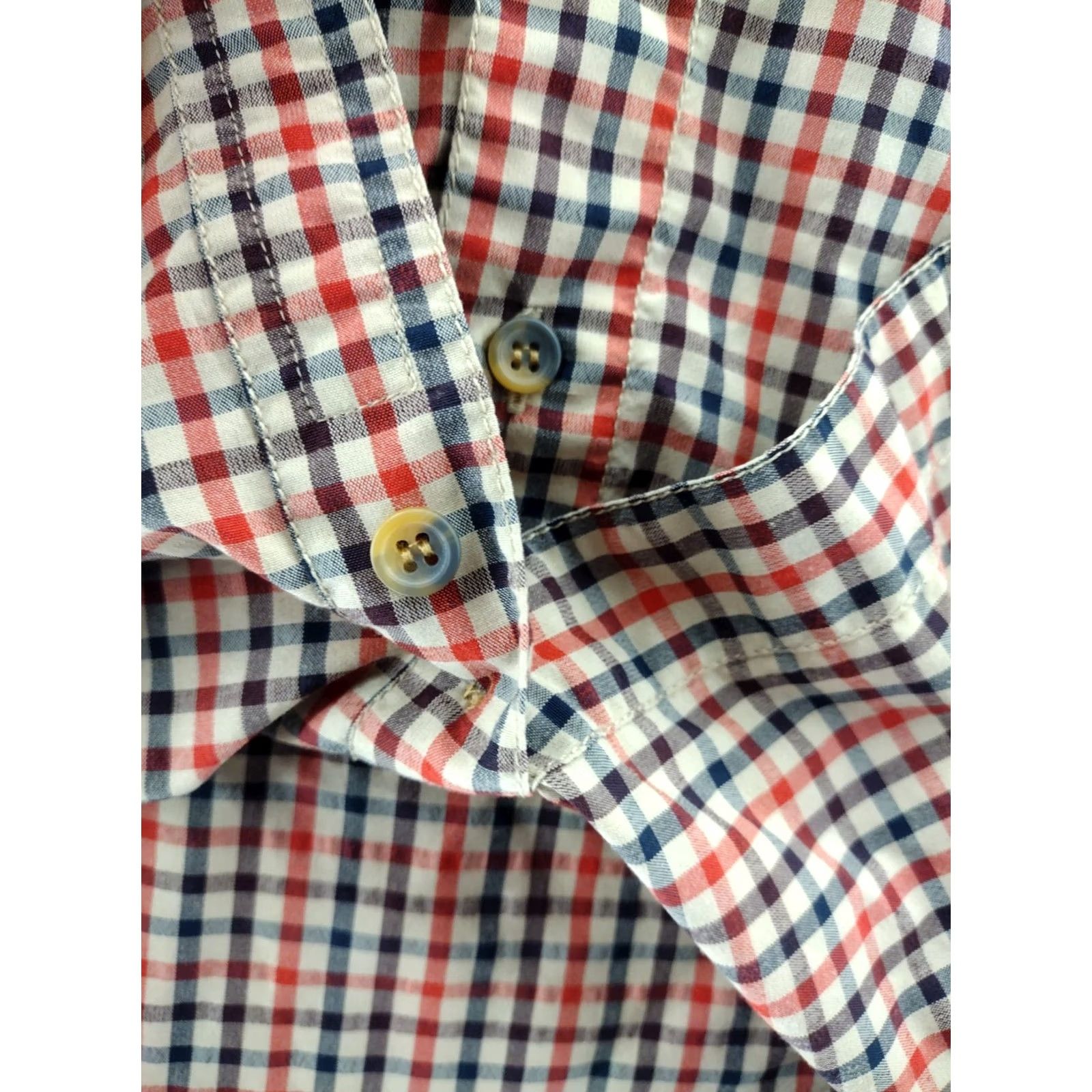 KAVU KAVU Shirt Mens M Long Sleeve Check Plaid 100% Polyester Button-Up Outdoor Hiking Size US M / EU 48-50 / 2 - 4 Thumbnail