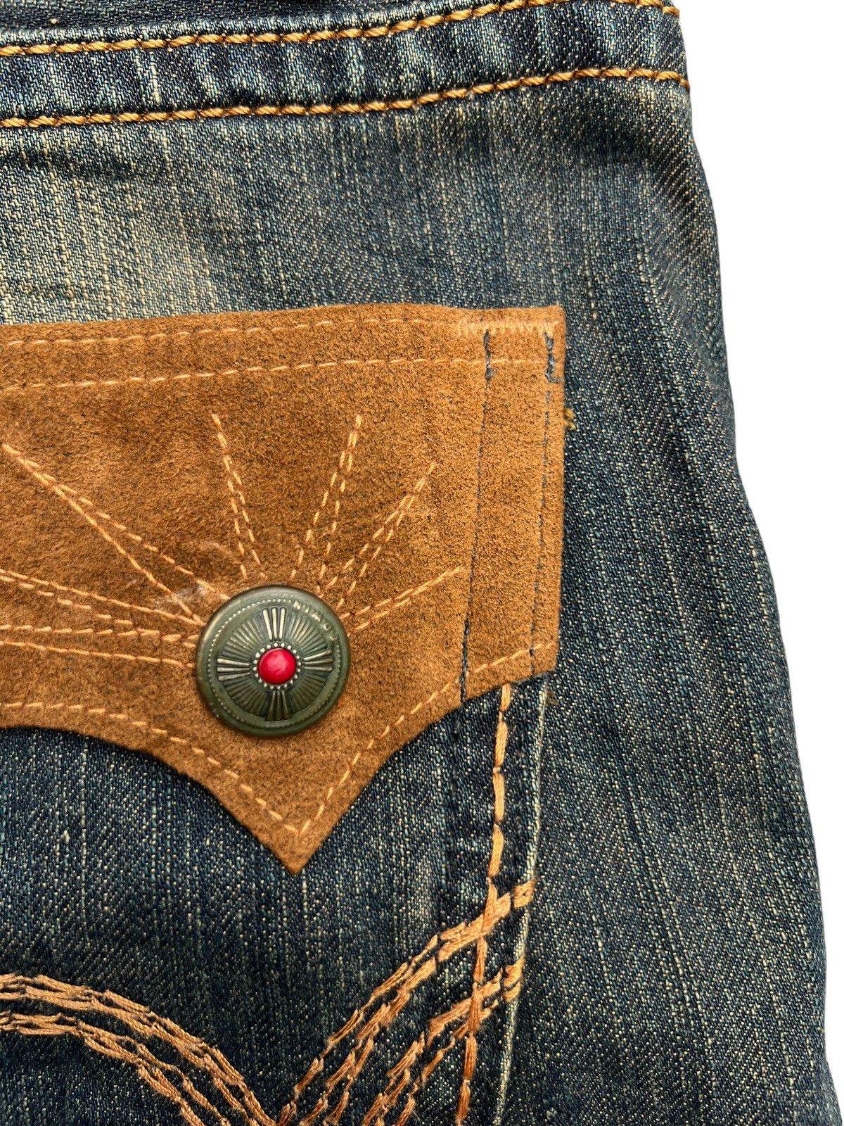 Edwin Vintage Edwin Rusty Mudwash Distressed Denim Jeans 37x30.5 Size US 37 - 9 Thumbnail