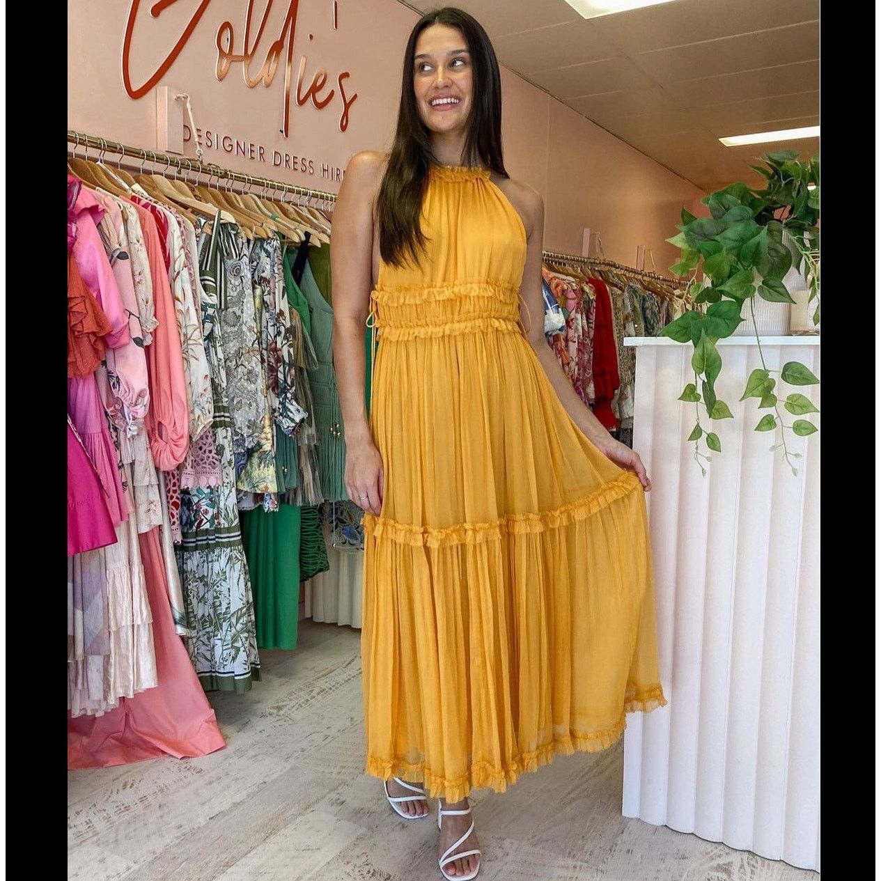 Mango MANGO Yellow Halter Maxi Dress NWT Size 6 Size M / US 6-8 / IT 42-44 - 11 Thumbnail