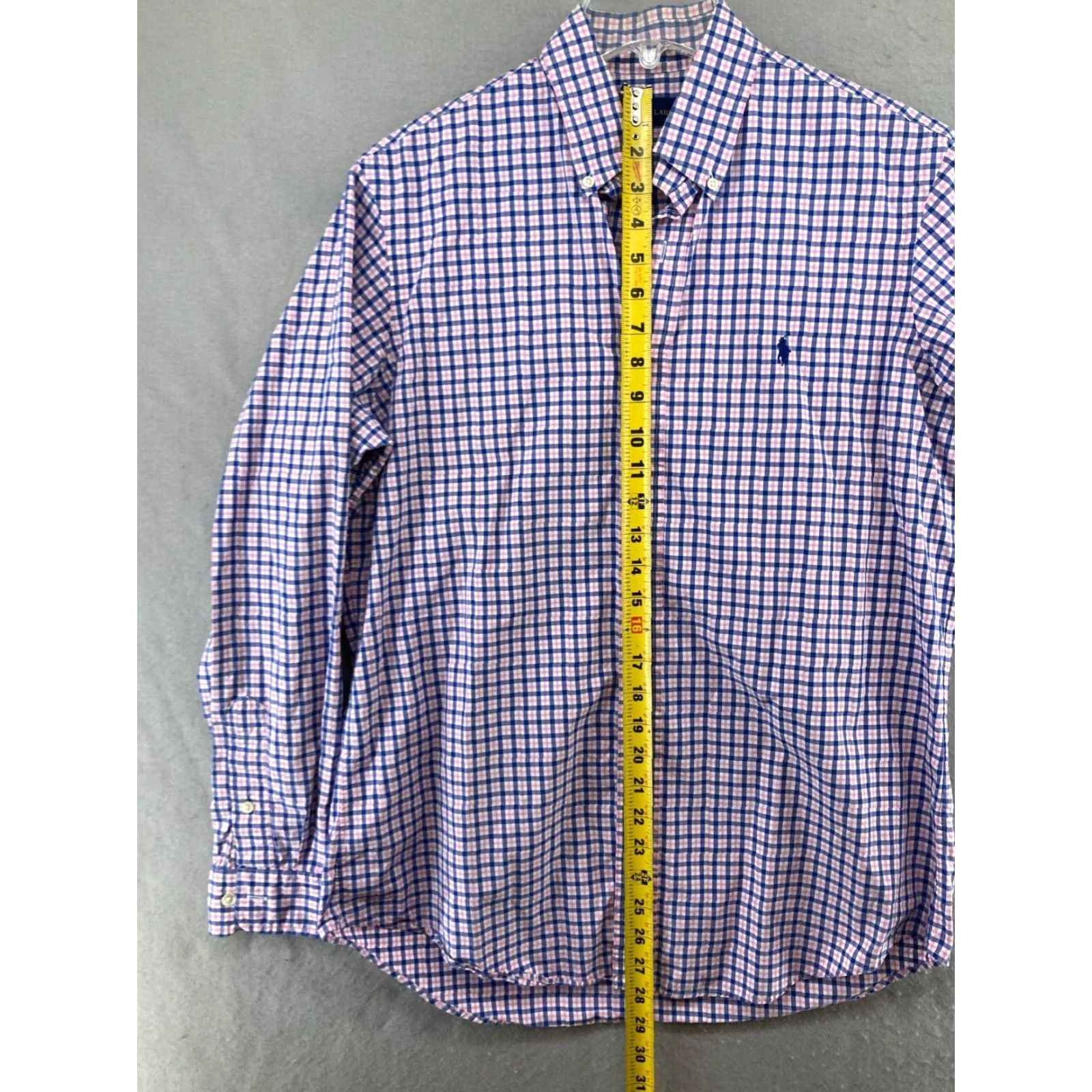 Ralph Lauren Lauren Ralph Lauren Men's Long Sleeve Button-Up Shirt, Medium, Blue Plaid, Casual, Preppy Size US M / EU 48-50 / 2 - 3 Thumbnail