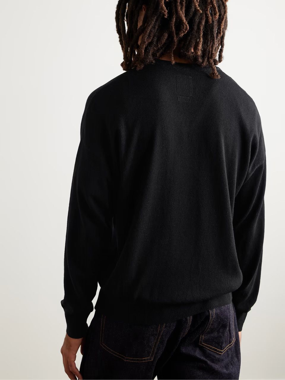 Visvim o1mle0725 Selmer V-Neck Knit Cashmere Sweater in Black Size US M / EU 48-50 / 2 - 3 Thumbnail