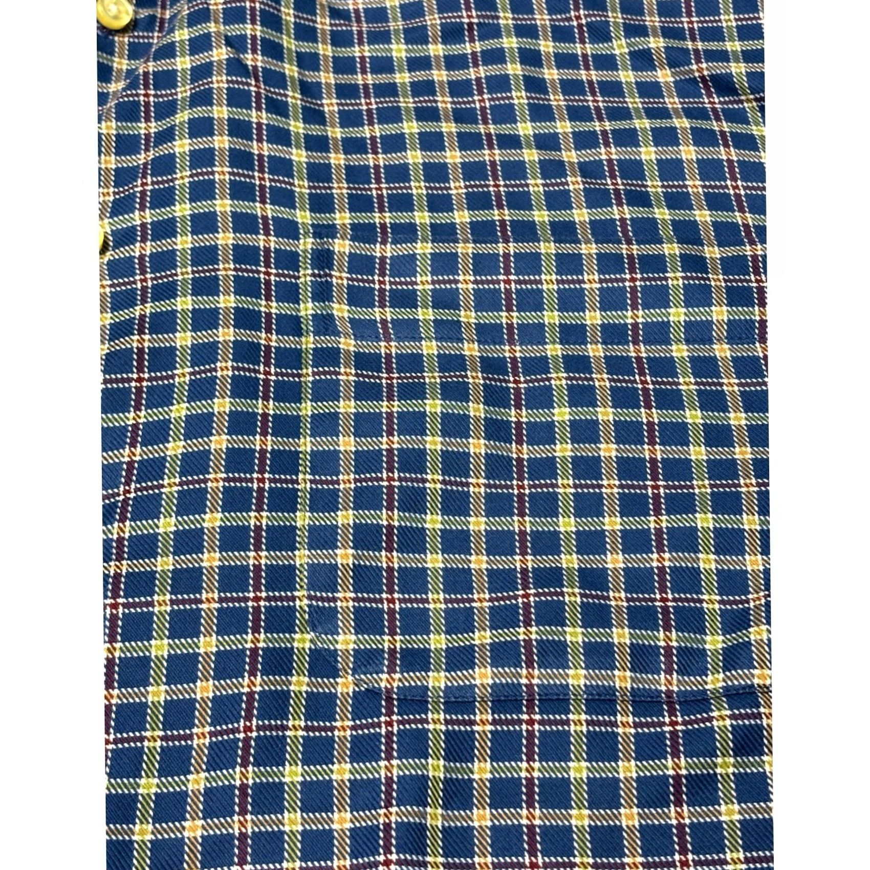 Peter Millar Peter Millar Shirt Long Sleeve Button-Down Plaid Checkered Blue Cotton XL Mens Regular Wide Button-Up Women none Size US XL / EU 56 / 4 - 4 Thumbnail