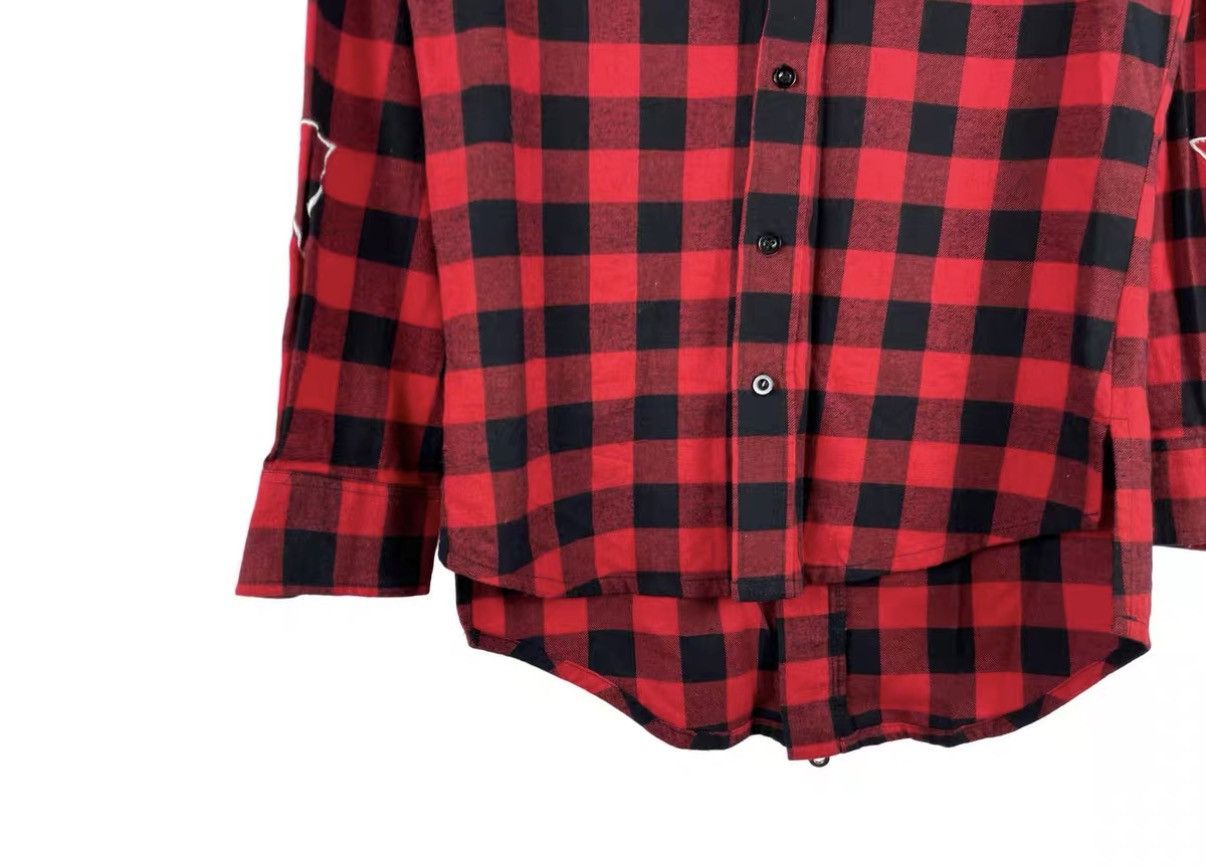C2H4 C2H4 Black & Red Plaid Back Zip Shirt J31 Size US S / EU 44-46 / 1 - 4 Thumbnail