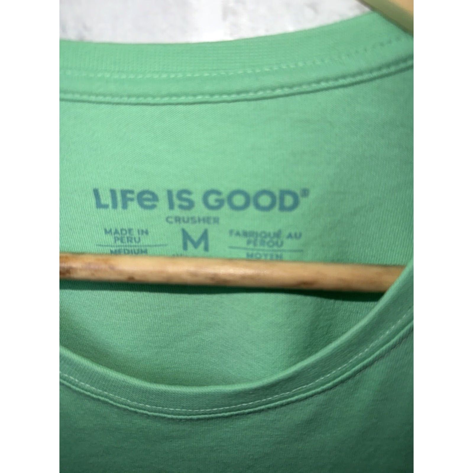 Life is Good VINTAGE Life is Good Women's T-Shirt Casual Graphic Soccer Love Short Sleeve Green Size M Women Size M / US 6-8 / IT 42-44 - 2 Thumbnail