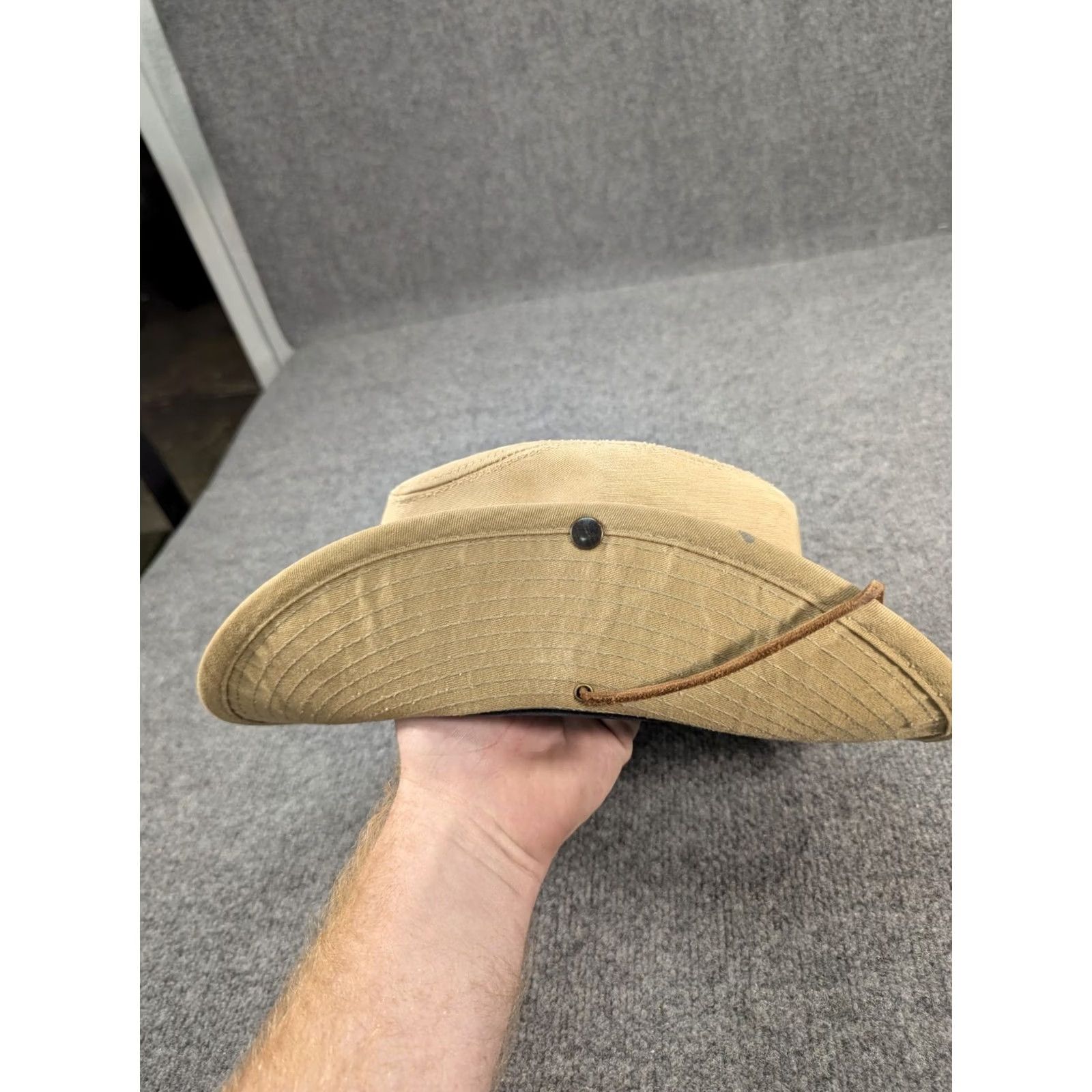 Vintage Henschel Hat Outback Fedora Tan Canvas Medium USA Made Size ONE SIZE - 4 Thumbnail