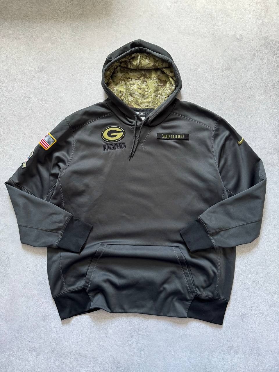 Nike Rare Nike Green Bay Packers NFL Hoodie Patched Sweatshirt Size US XXL / EU 58 / 5 - 4 Thumbnail