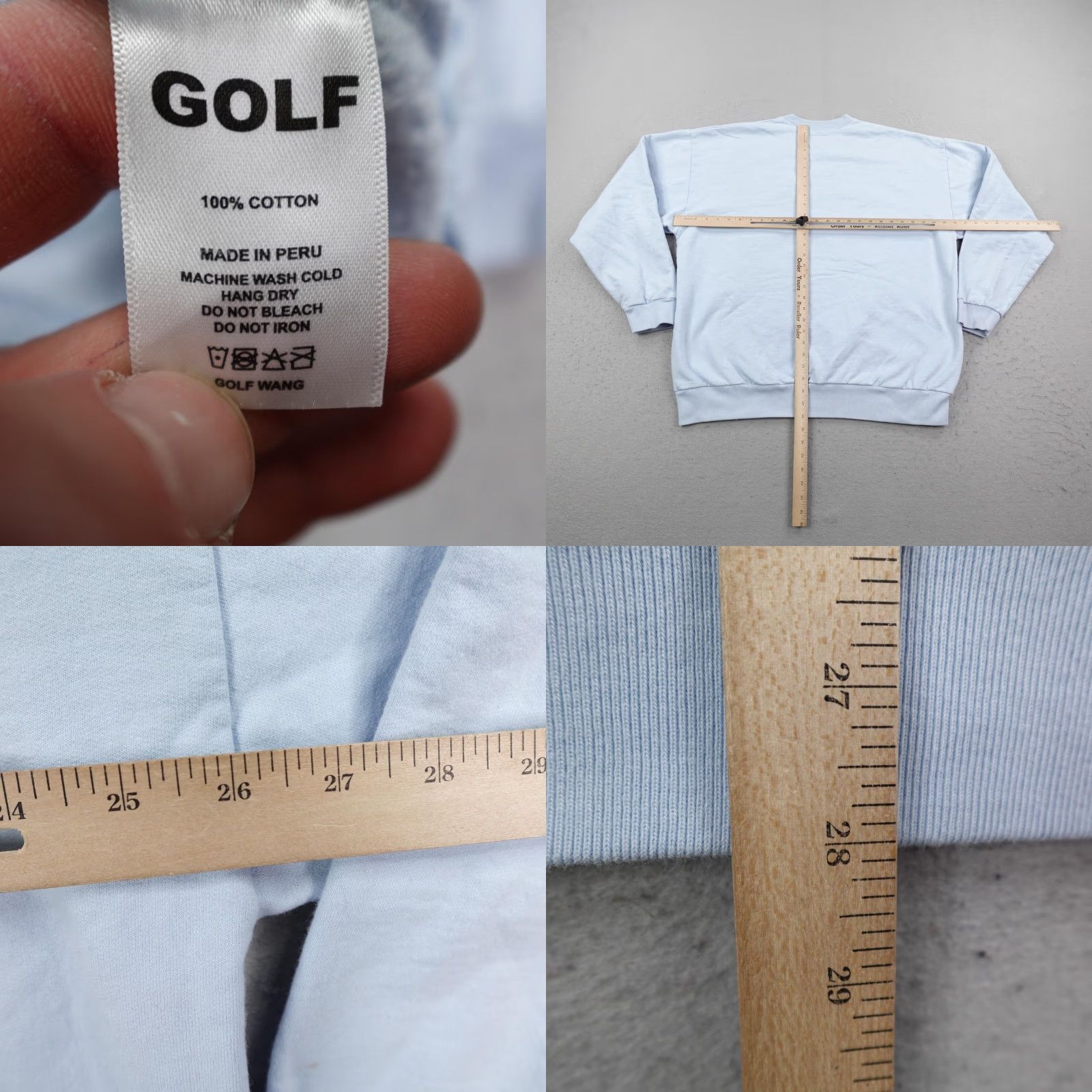 Golf Wang Golf Wang Sweatshirt Mens 2XL Blue Think Golf Tyler The Creator Pullover Hip Hop Graphic Print Crew Neck Long Sleeve Fleece Cotton Logo Size US XXL / EU 58 / 5 - 8 Thumbnail