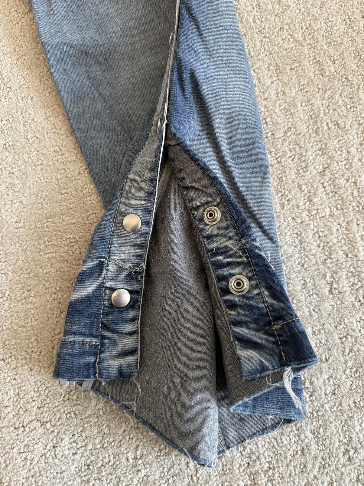 Rick Owens Rick Owen’s Pusher Hustler Denim Pants (Raw Cut Hem) Size US 30 / EU 46 - 7 Thumbnail