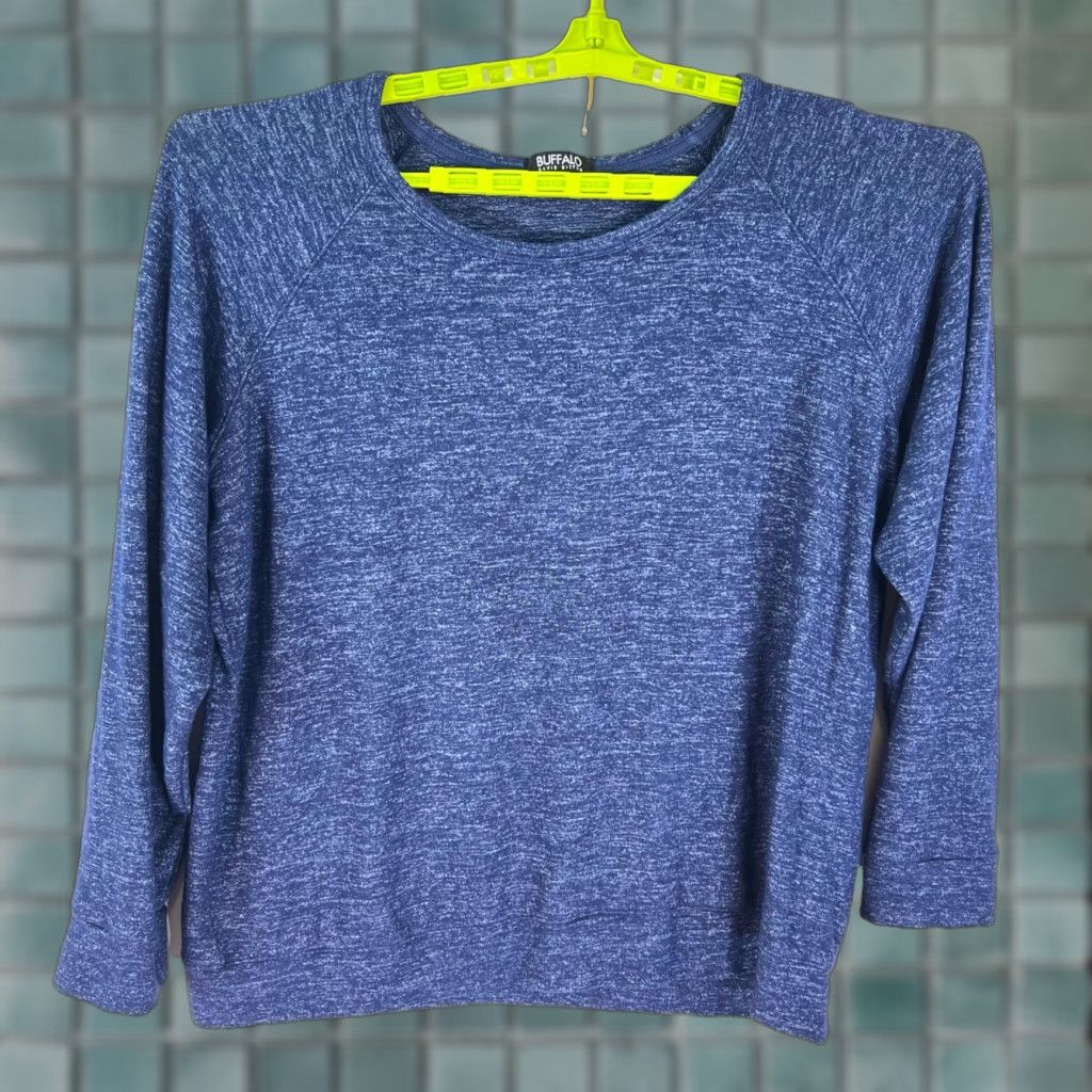 Buffalo David Bitton Buffalo David Bitton Shirt Mens 2XL Heather Blue Long Sleeve Size US XXL / EU 58 / 5 - 1 Thumbnail