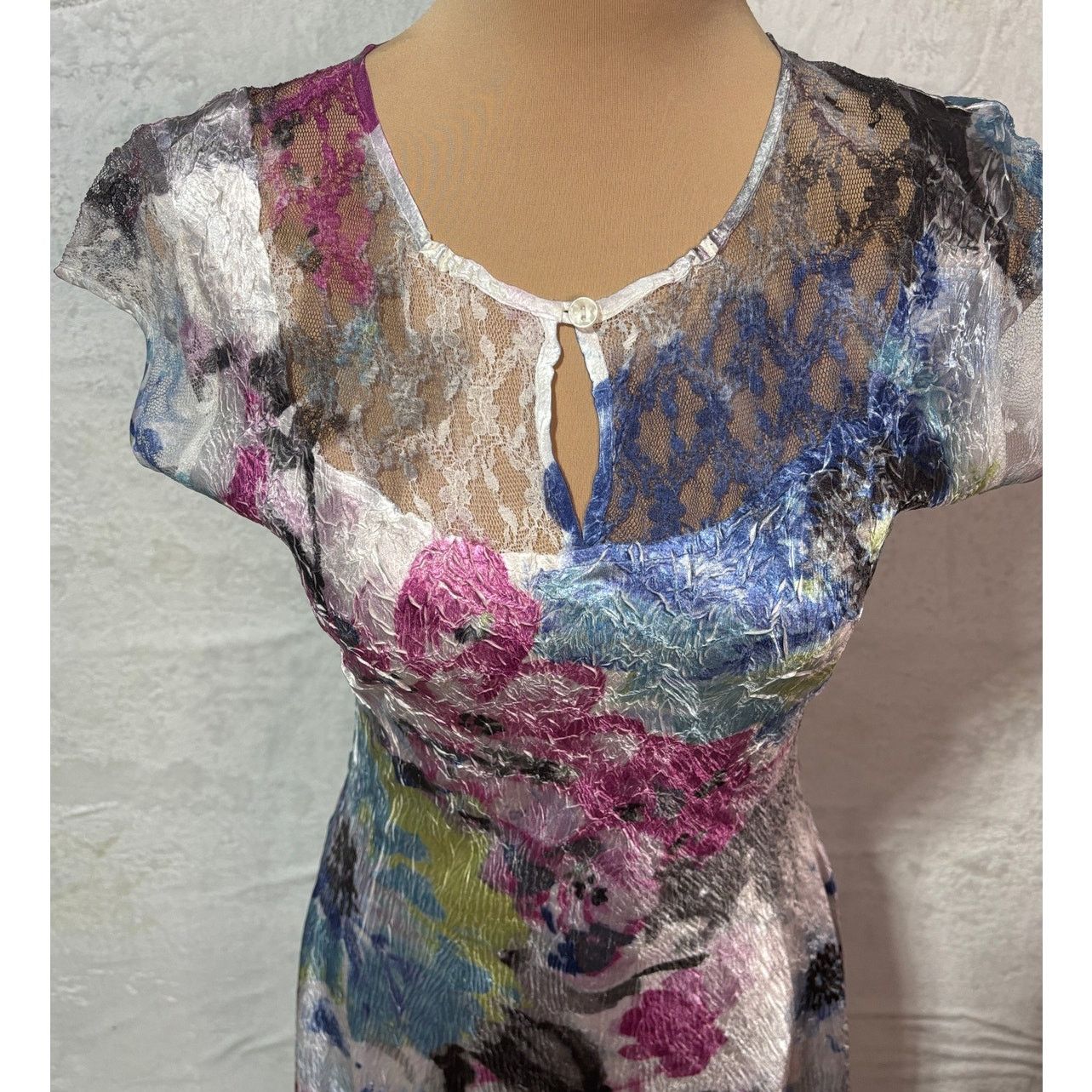 Other KOMAROV Women’s PETITE Chiffon Lace & Charmeuse Dress | M Size M / US 6-8 / IT 42-44 - 3 Thumbnail