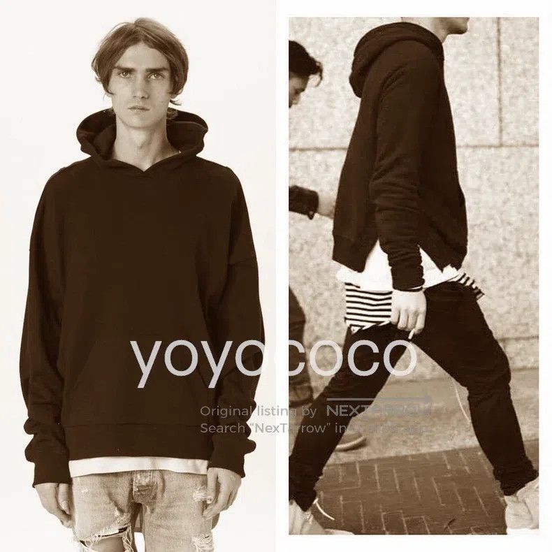 Fear of God Fear of God Dark black slit hoodie sweatshirt Size US M / EU 48-50 / 2 - 1 Thumbnail