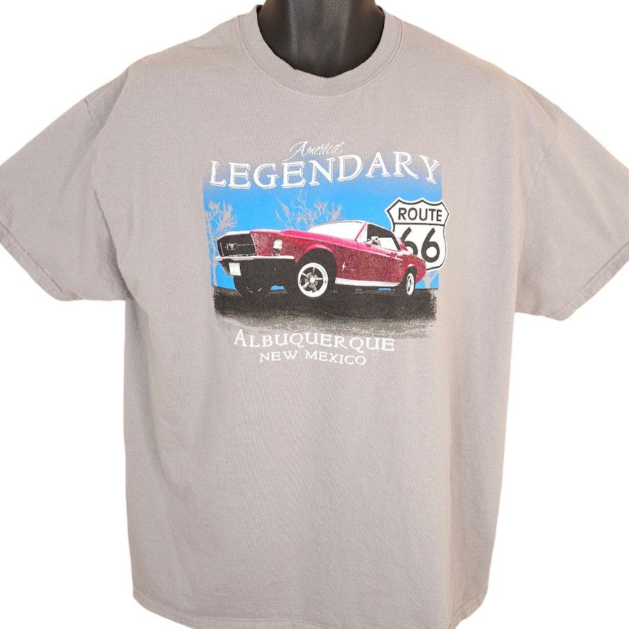 Gildan Route 66 T Shirt Mens Size XL Gray Albuquerque New Mexico Size US XL / EU 56 / 4 - 1 Thumbnail