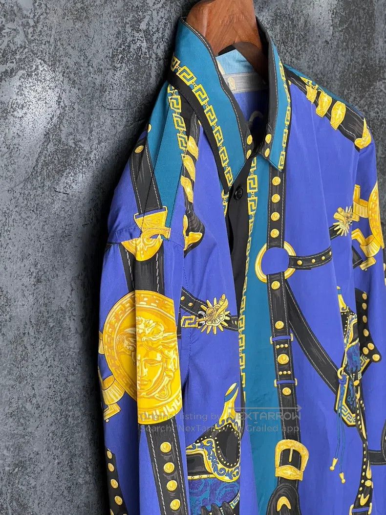 Versace Versace Multi-element printed cotton long-sleeved shirt Size US M / EU 48-50 / 2 - 6 Thumbnail