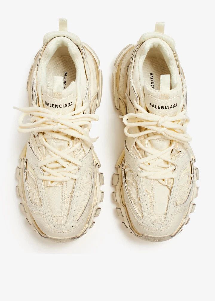 Balenciaga o1tr1nto0825 Track Sneakers Canvas in Beige Size US 10 / EU 43 - 4 Thumbnail