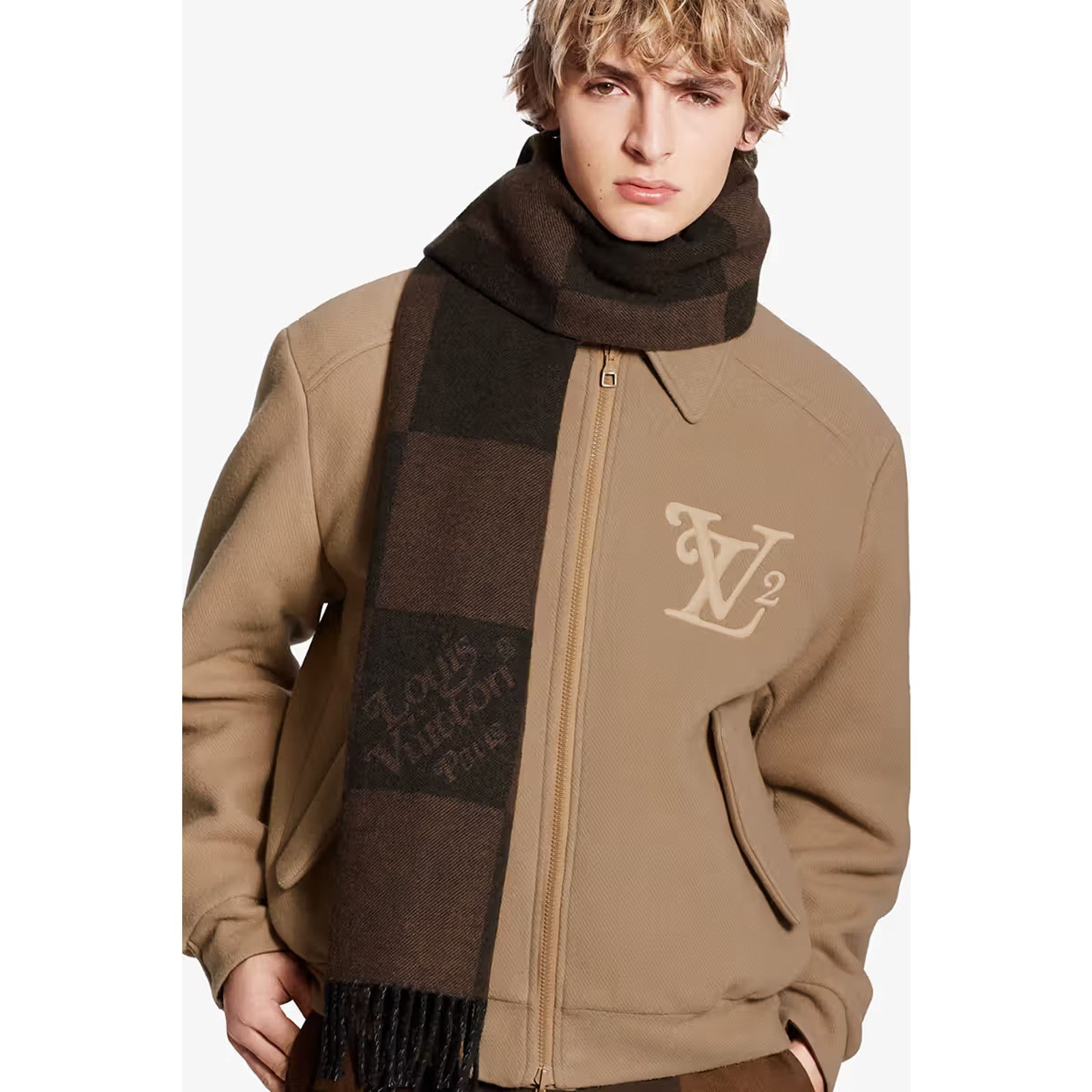 Louis Vuitton Louis Vuitton Nigo Damier Bomber Camel Beige Brown Jacket 48 Size US M / EU 48-50 / 2 - 7 Thumbnail