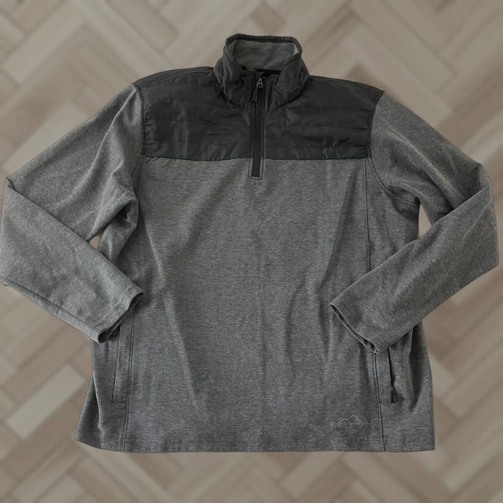 Eddie Bauer Eddie Bauer Jacket Pullover 1/4 Zip Mens XL Black Zip Pockets Polyester 1/4 Zip Size US XL / EU 56 / 4 - 1 Thumbnail