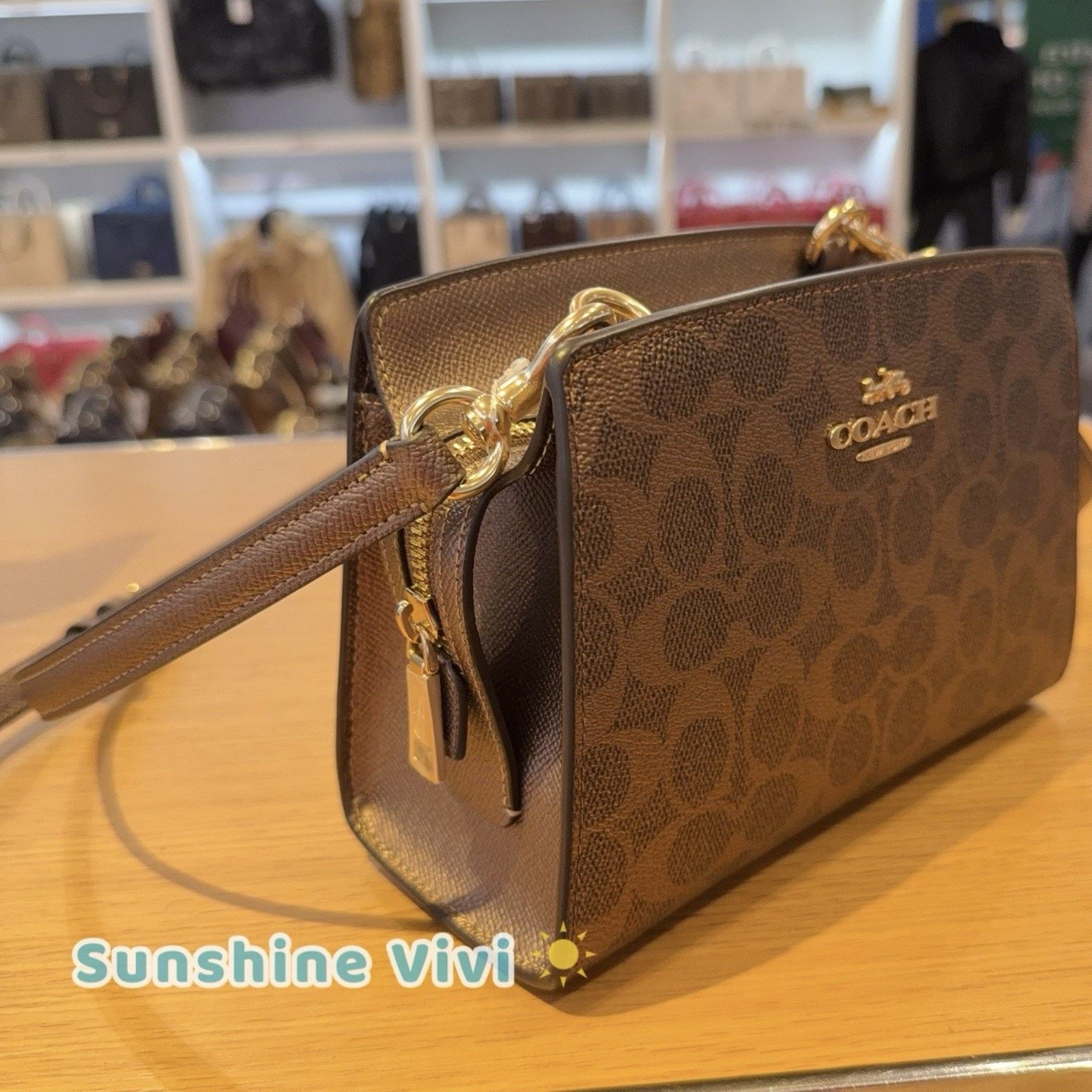 Coach NWT Coach Gia Crossbody Bag Canvas CCK70 BROWN/COPPER Size ONE SIZE - 4 Thumbnail