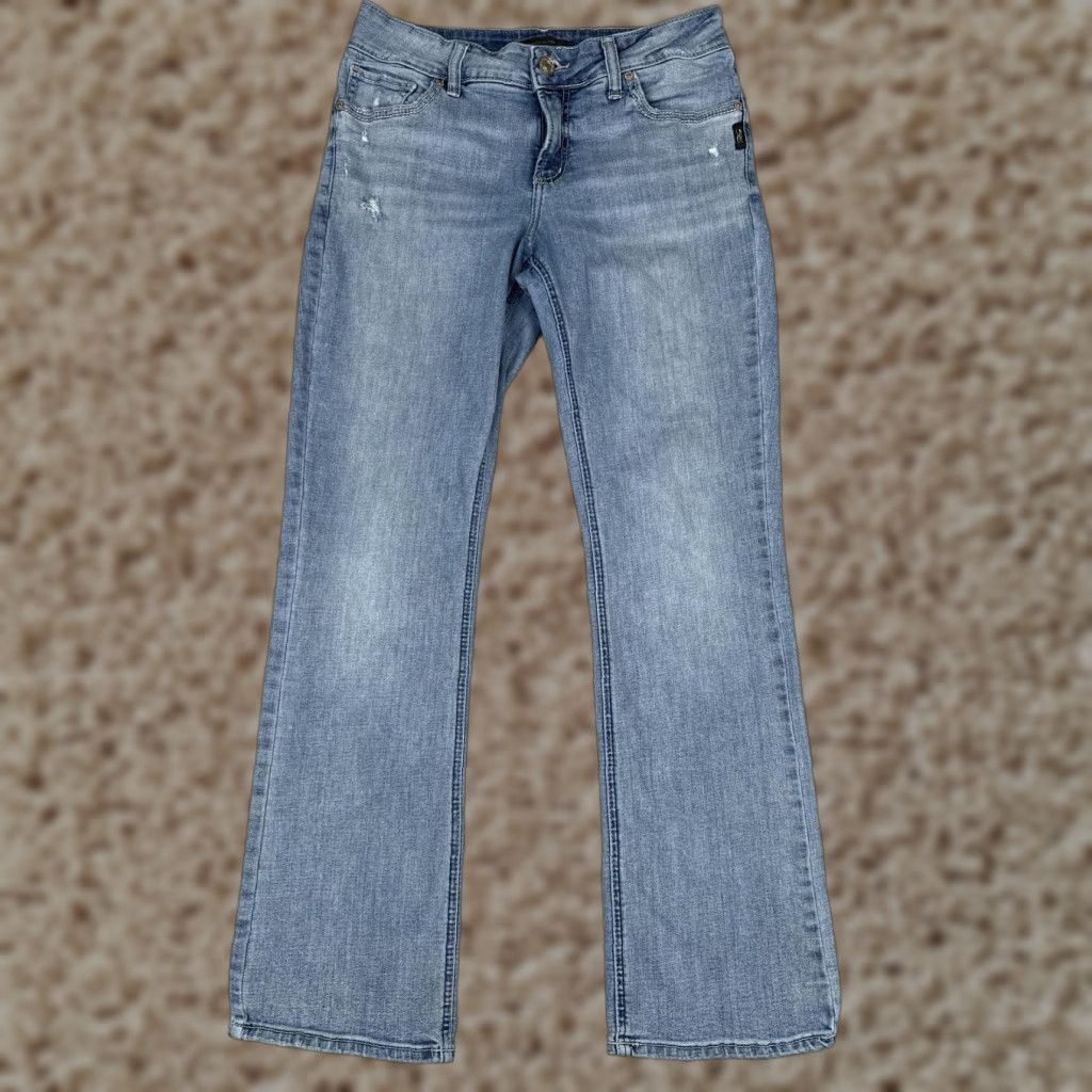 Silver Jeans Co. Silver Jeans Co Slim Boot Jeans Womens 29 Blue Light Wash Mid Rise Stretch 29x31 Size 29" - 1 Thumbnail