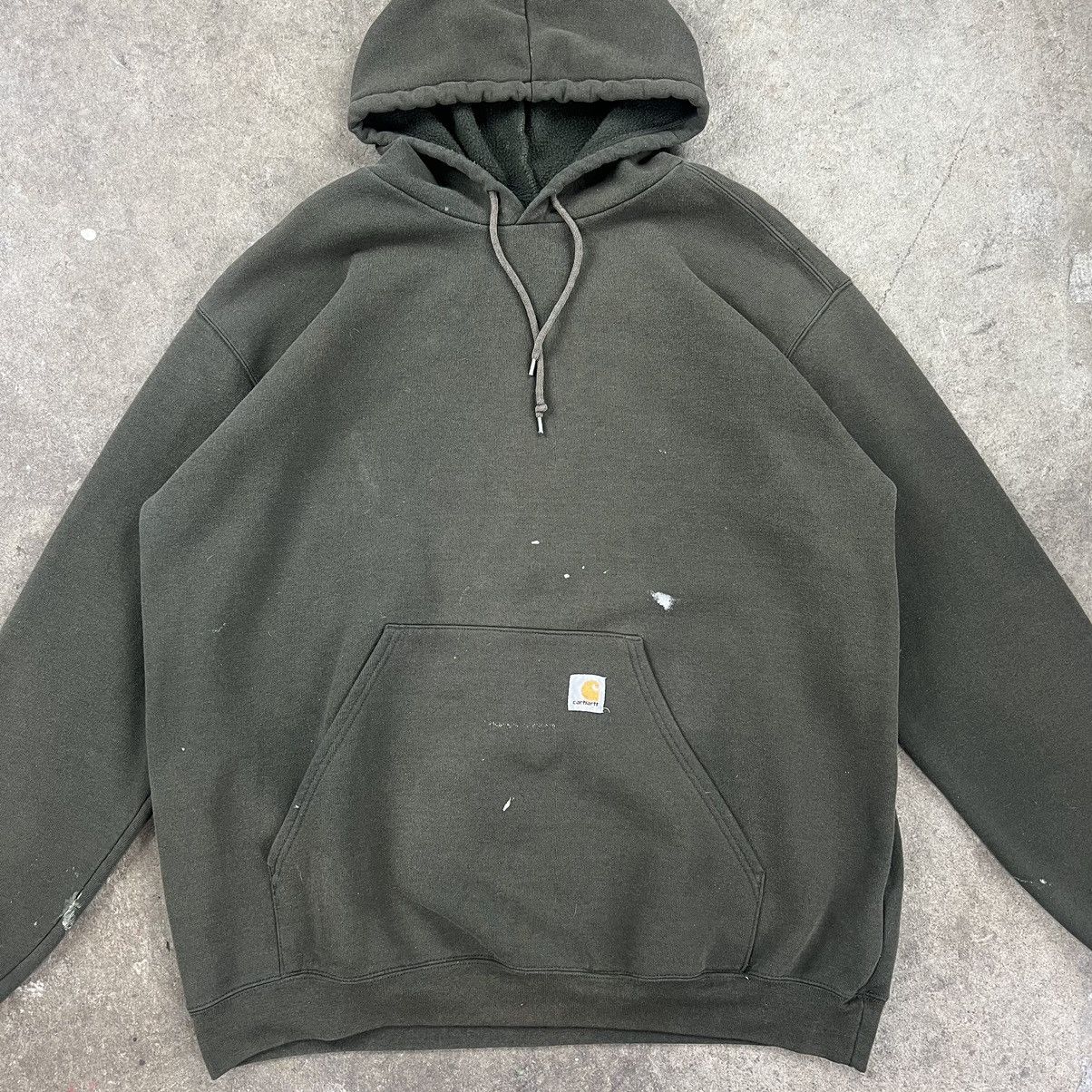 Carhartt × Vintage Faded Green Carhartt Hoodie Size US XL / EU 56 / 4 - 2 Thumbnail