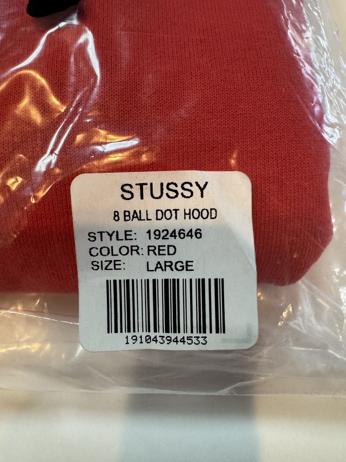 Stussy Stüssy 8 Ball Dot Hoodie Red Size Large Deadstock Size US L / EU 52-54 / 3 - 4 Thumbnail