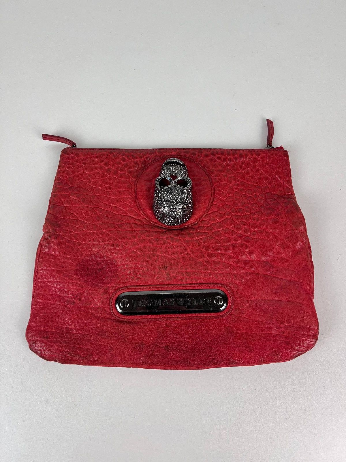Thomas Wylde Thomas Wylde leather skull foldover clutch Size ONE SIZE - 1 Thumbnail