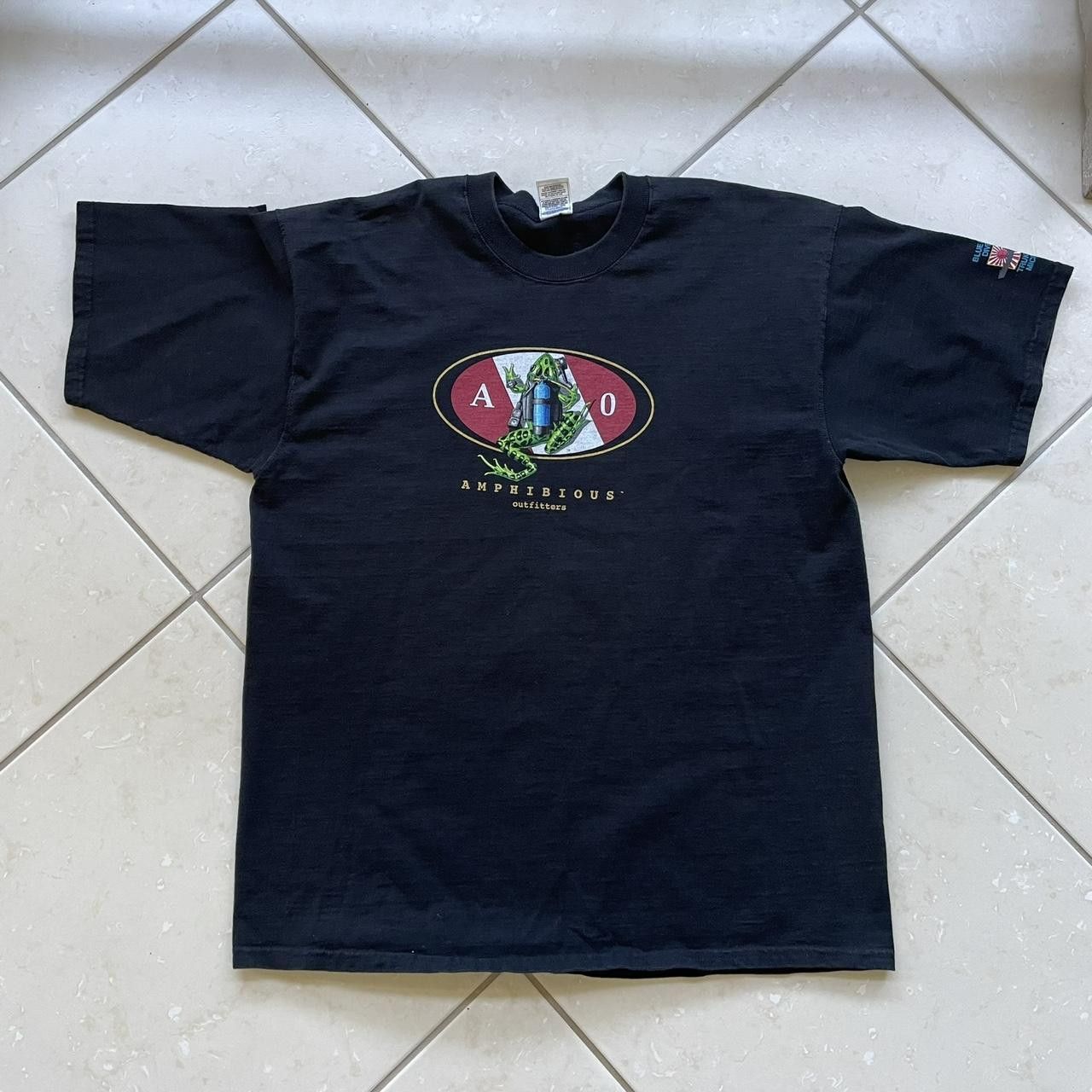 Fruit Of The Loom × Vintage Vintage Y2K 90's Ocean Scuba Amphibious Graphic Tee Size US XL / EU 56 / 4 - 2 Thumbnail
