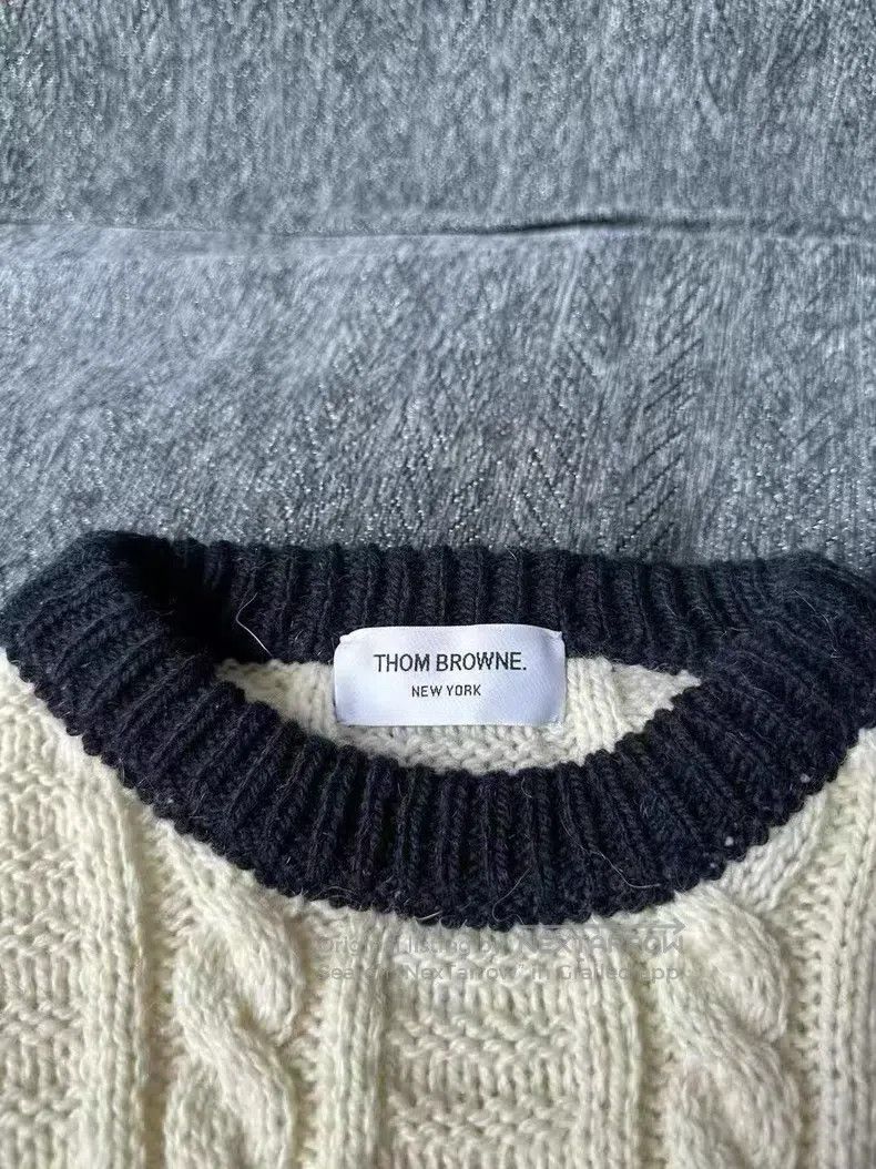 Thom Browne Thom Browne Contrast Sweater Size US L / EU 52-54 / 3 - 3 Thumbnail