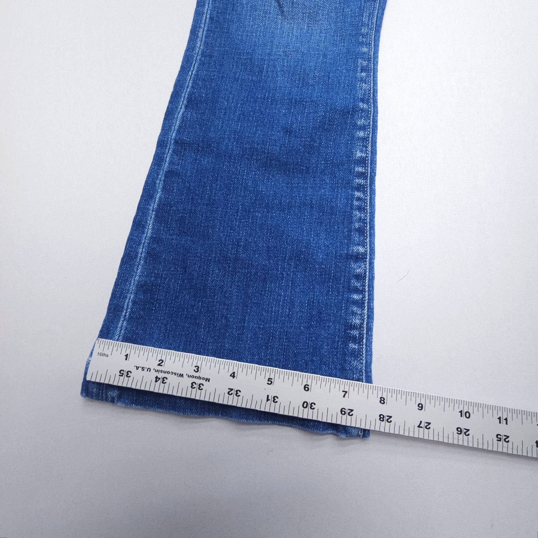 L'AGENCE VINTAGE L'AGENCE Ali Slim Flare Jean Maywood Womens 24 Blue USA Made Stretch Denim Size 42" / US 20 - 5 Thumbnail