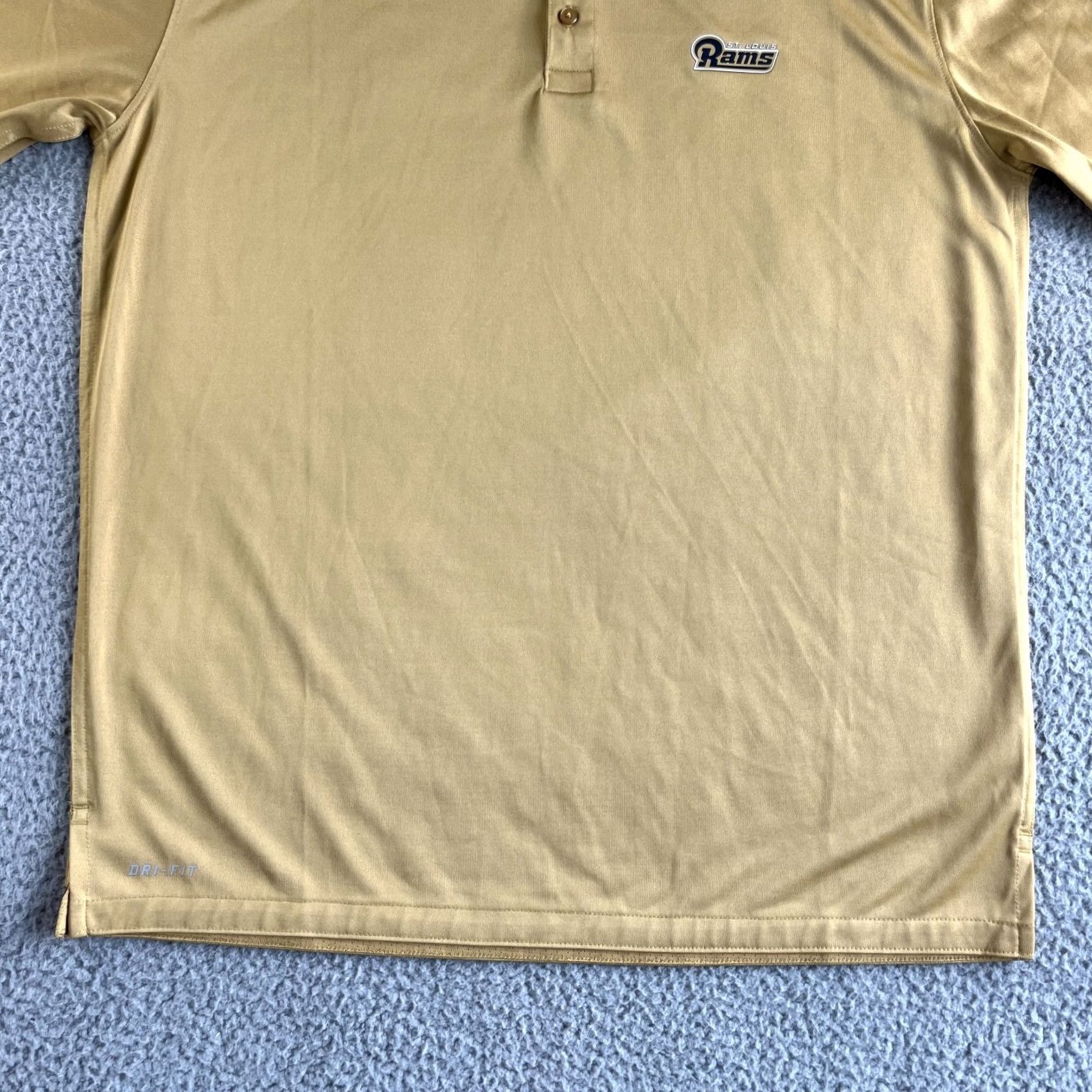 Nike Nike Rams Polo Shirt Mens L Brown Bronze Dri-Fit NFL Football Shirt Size US L / EU 52-54 / 3 - 5 Thumbnail
