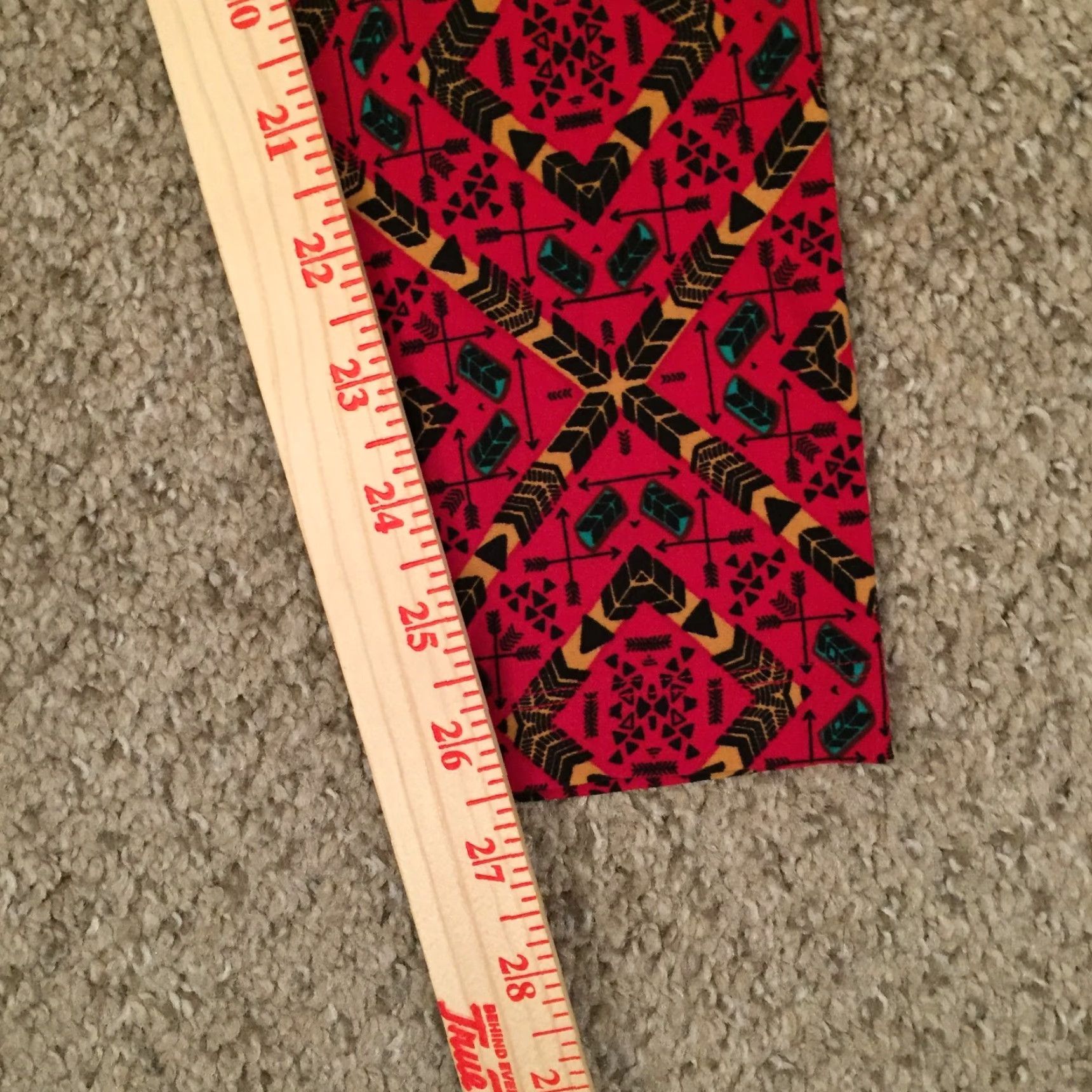 Vintage LuLaRoe Leggings One Size OS Red Geometric NWOT Size 42" / US 20 - 5 Thumbnail